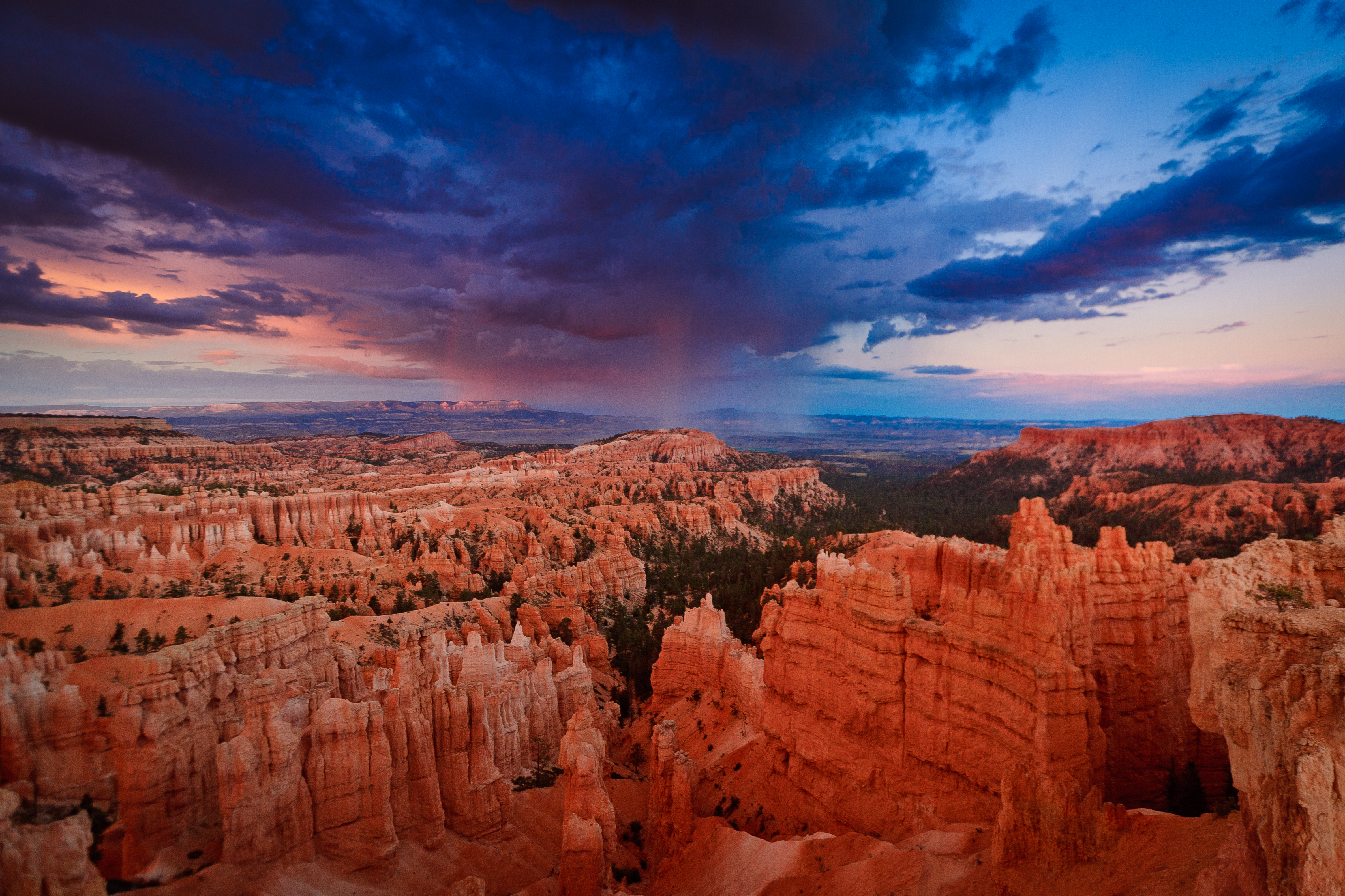 Download mobile wallpaper Clouds, Bryce Canyon, Sunset, Canyon, Nature for free.