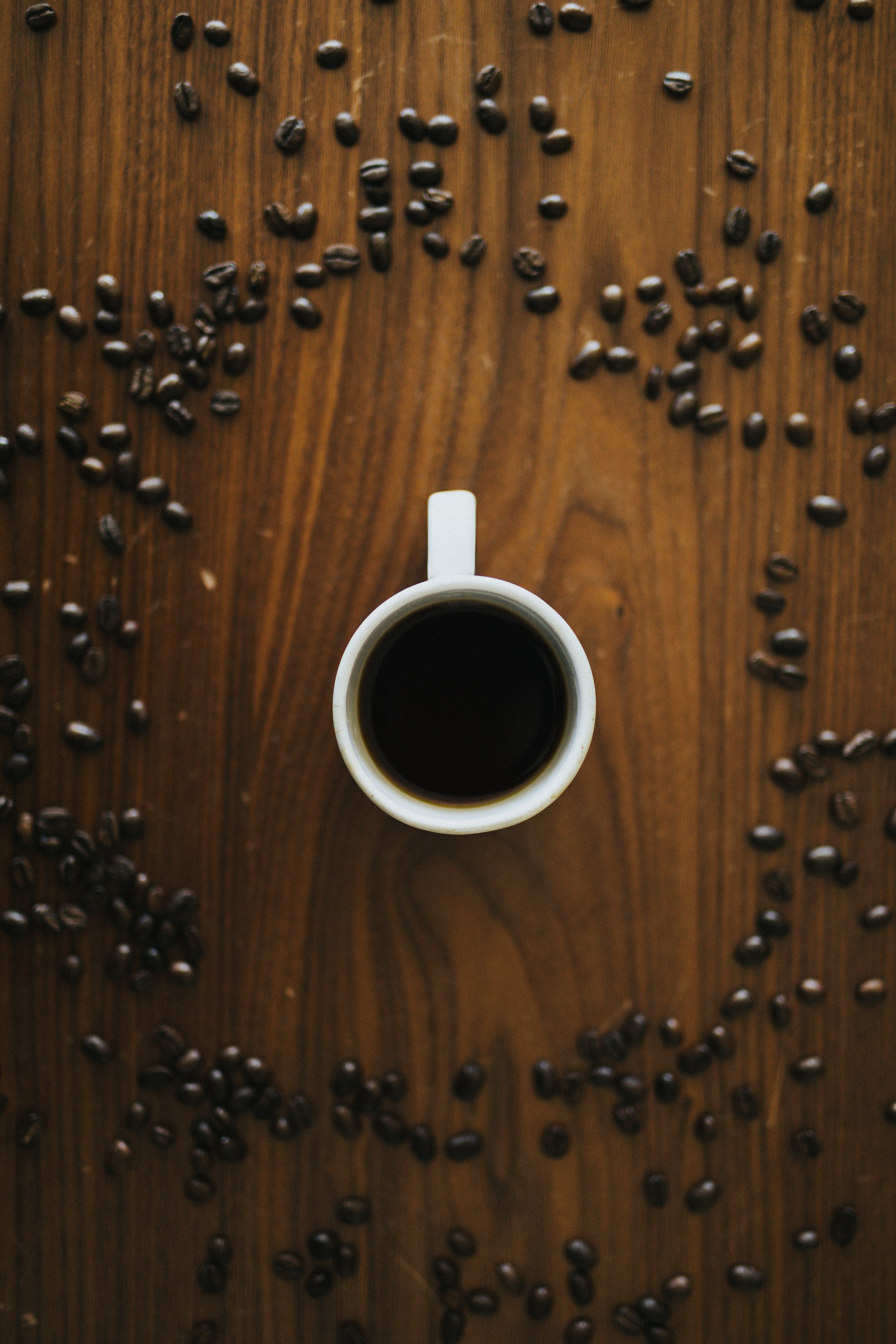 grain, beverage, food, coffee, cup, surface, grains, drink, coffee beans HD wallpaper