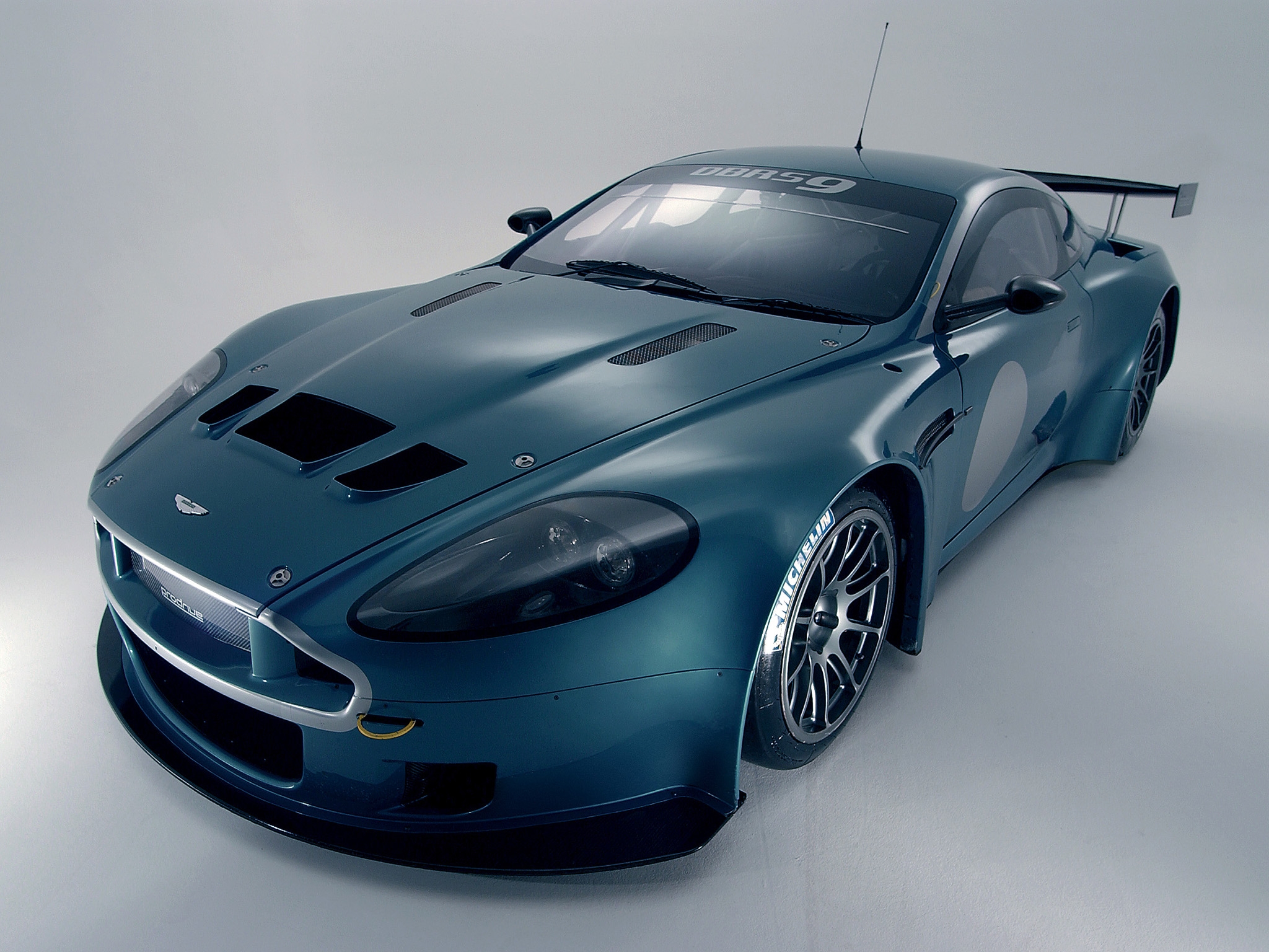PC Wallpapers sports, auto, aston martin, cars, green, front view, style, 2005, dbrs9