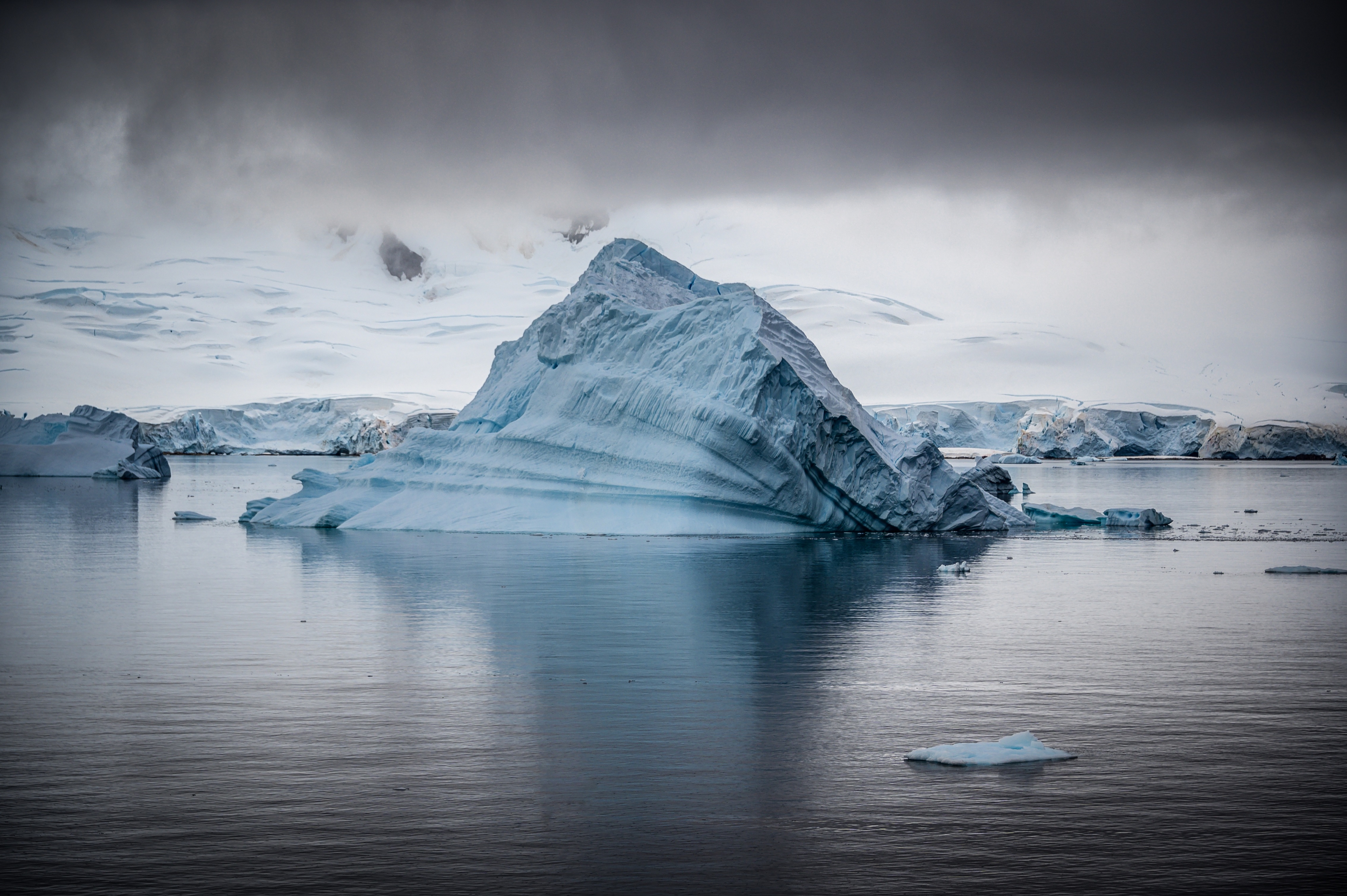 sea, earth, iceberg, antarctica Full HD