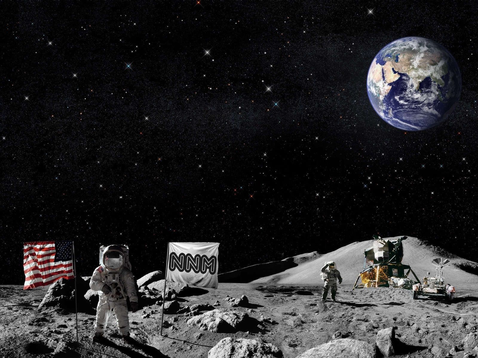 Скачать обои бесплатно Луна, Пейзаж, Космос картинка на рабочий стол ПК