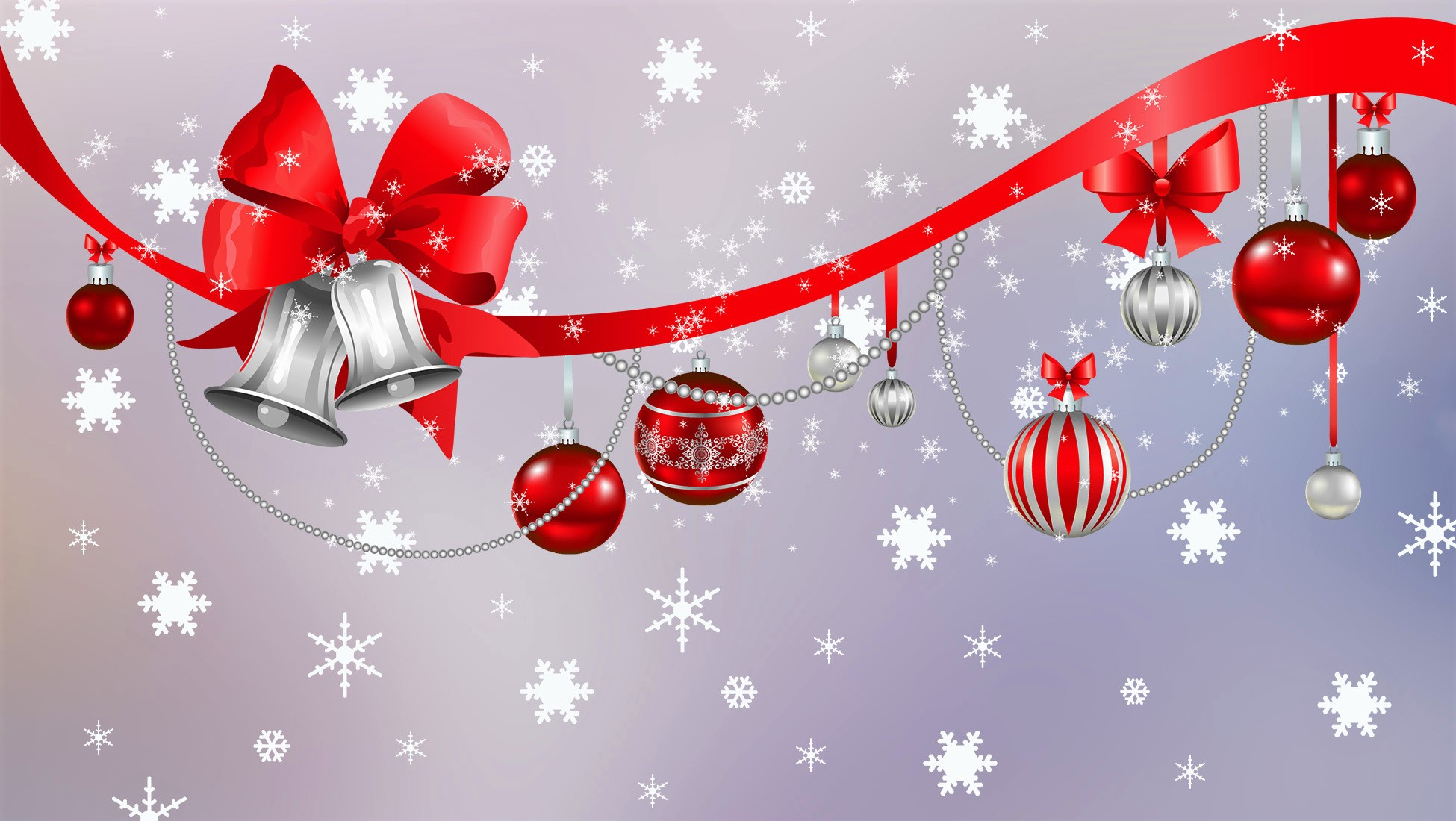 snowflake, holiday, christmas, beads, bell, christmas ornaments, silver
