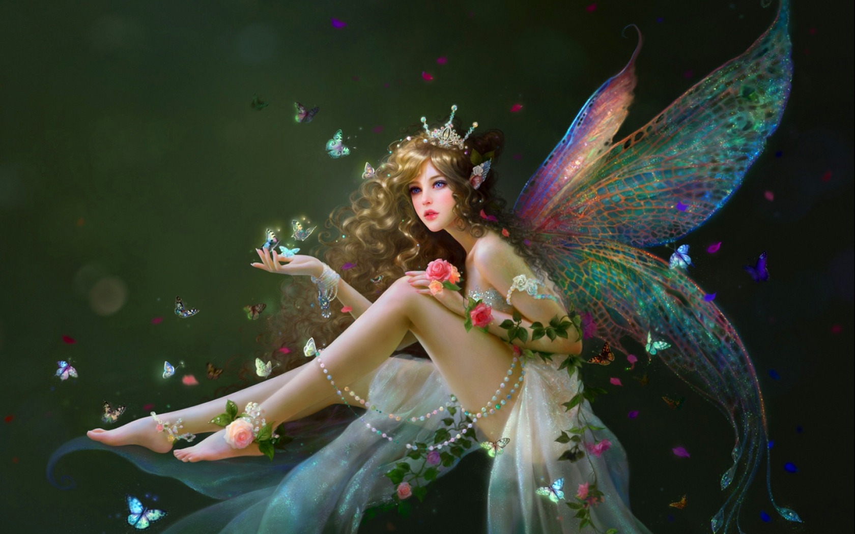 wings, fairy, fantasy, butterfly, pearl download HD wallpaper