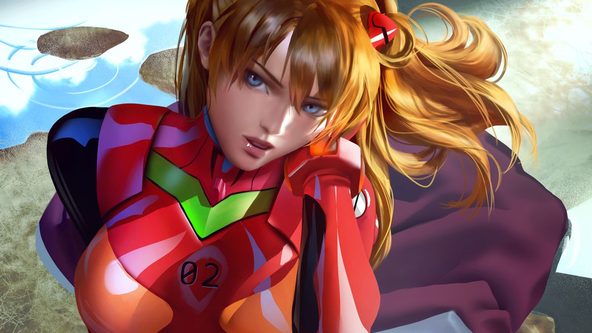 Hd Desktop Wallpaper Anime Evangelion Blonde Blue Eyes Neon Genesis Evangelion Asuka