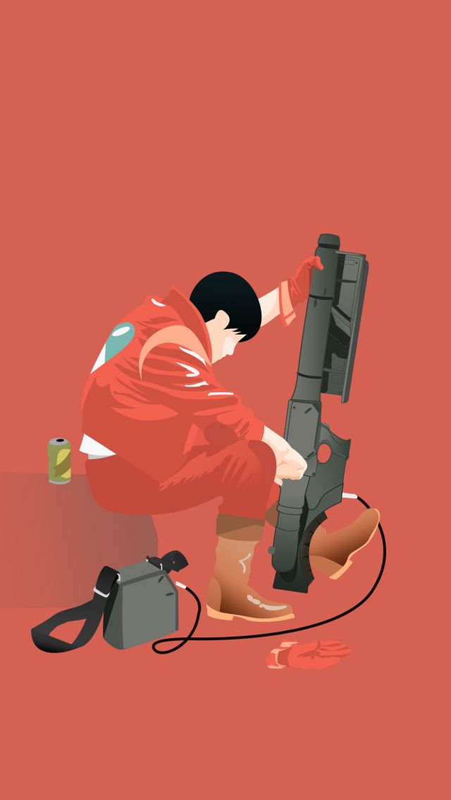 Neon Akira-none glossy sticker-silentOp by TeeFury