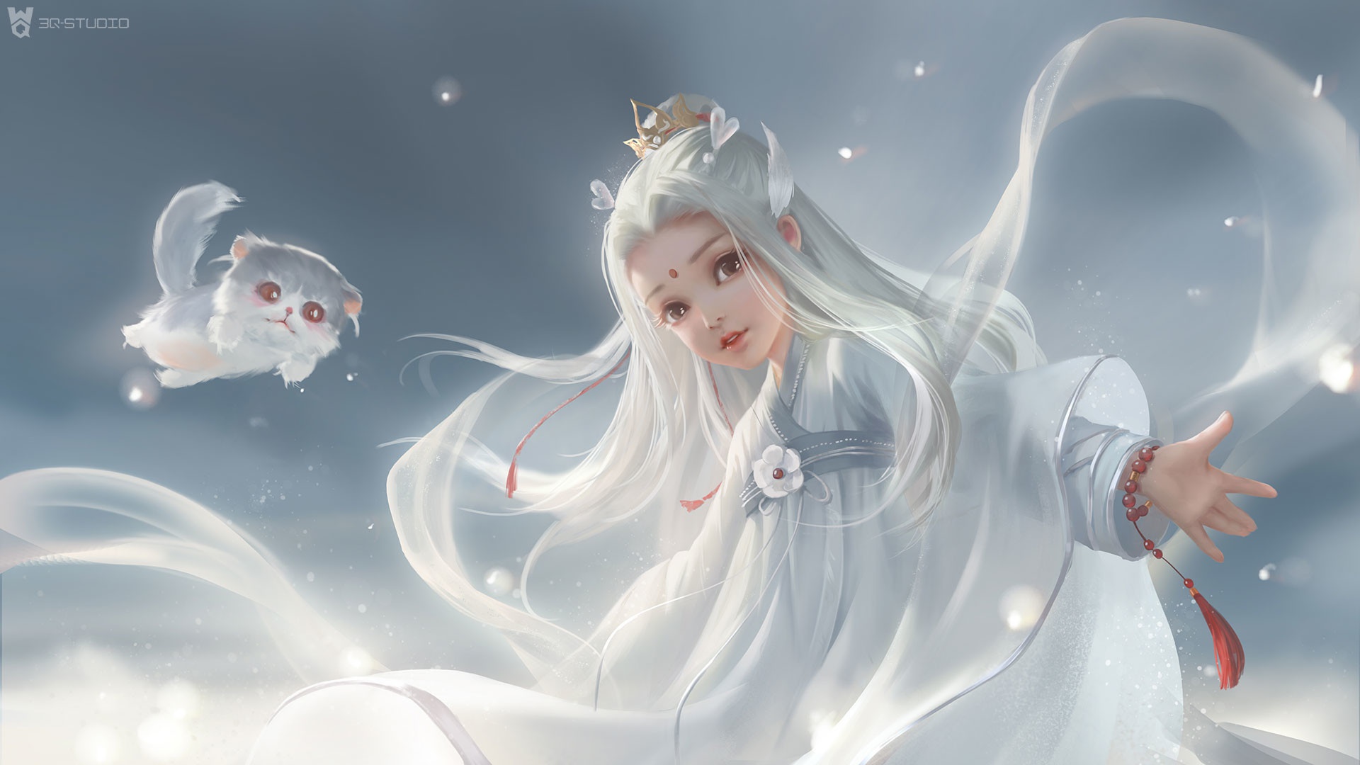 Принцесса с белыми волосами