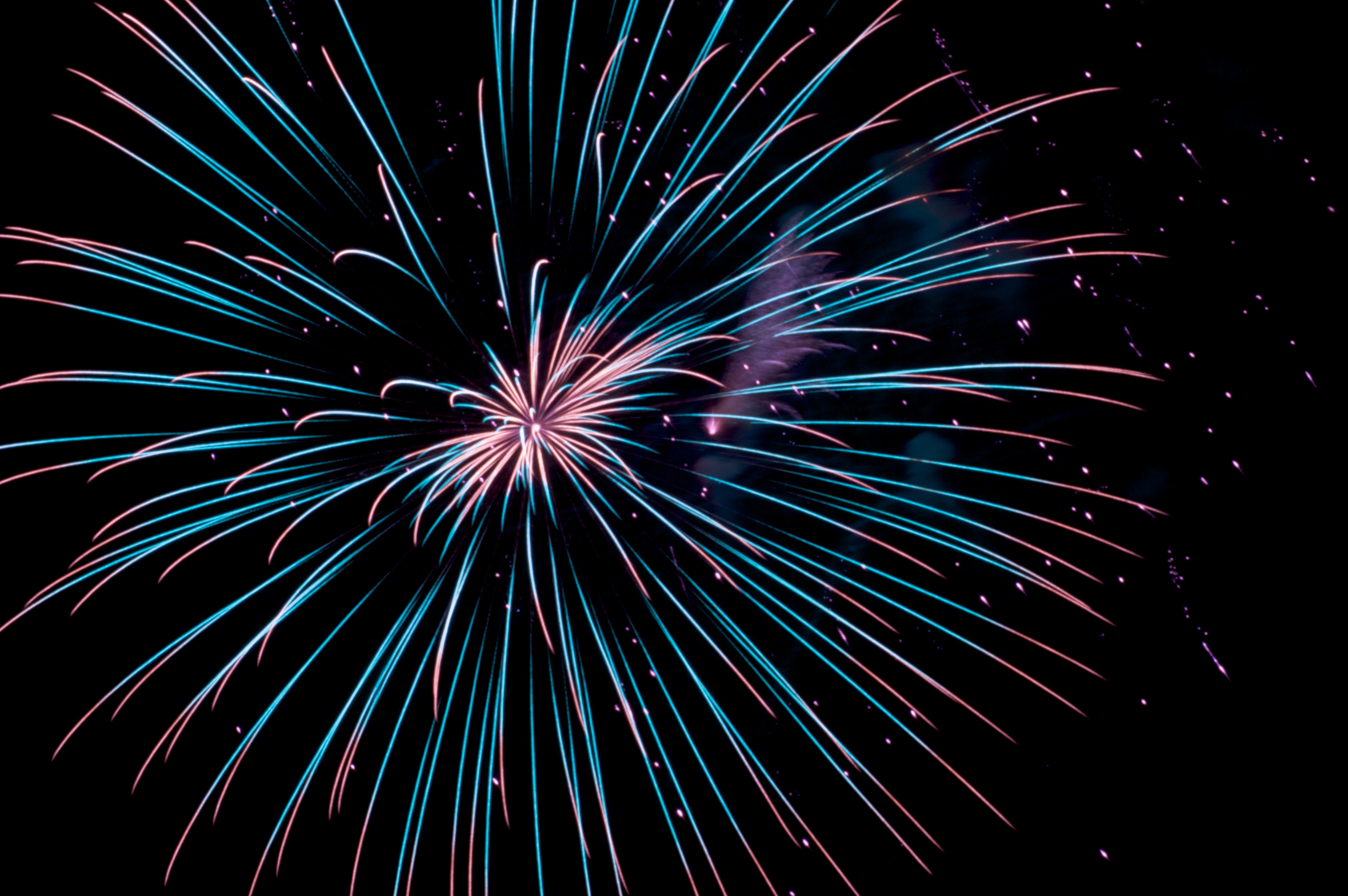 Download mobile wallpaper Salute, Sparks, Holiday, Sky, Firework, Fireworks, Dark for free.