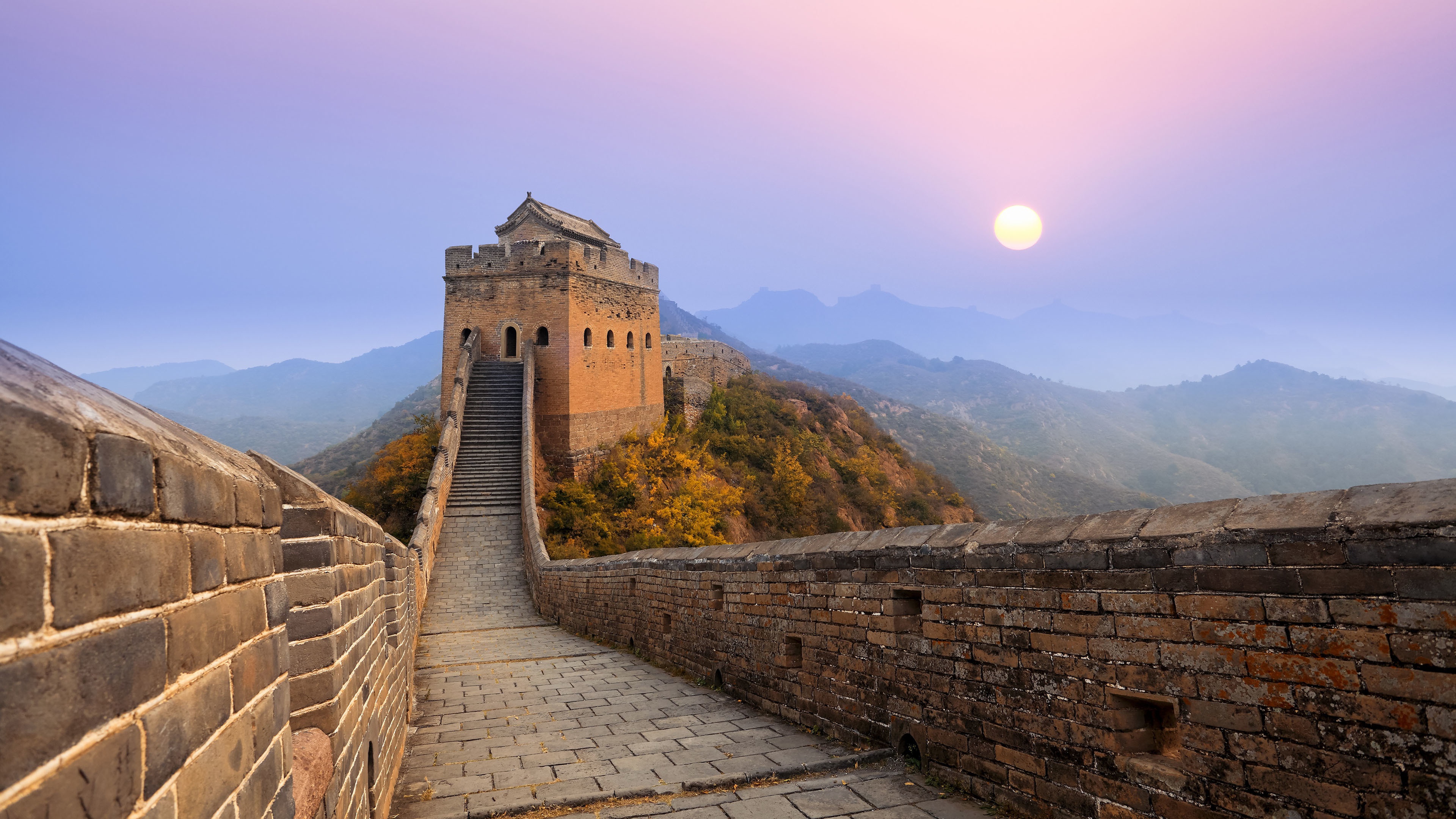 man made, great wall of china, china, landscape, monuments 4K