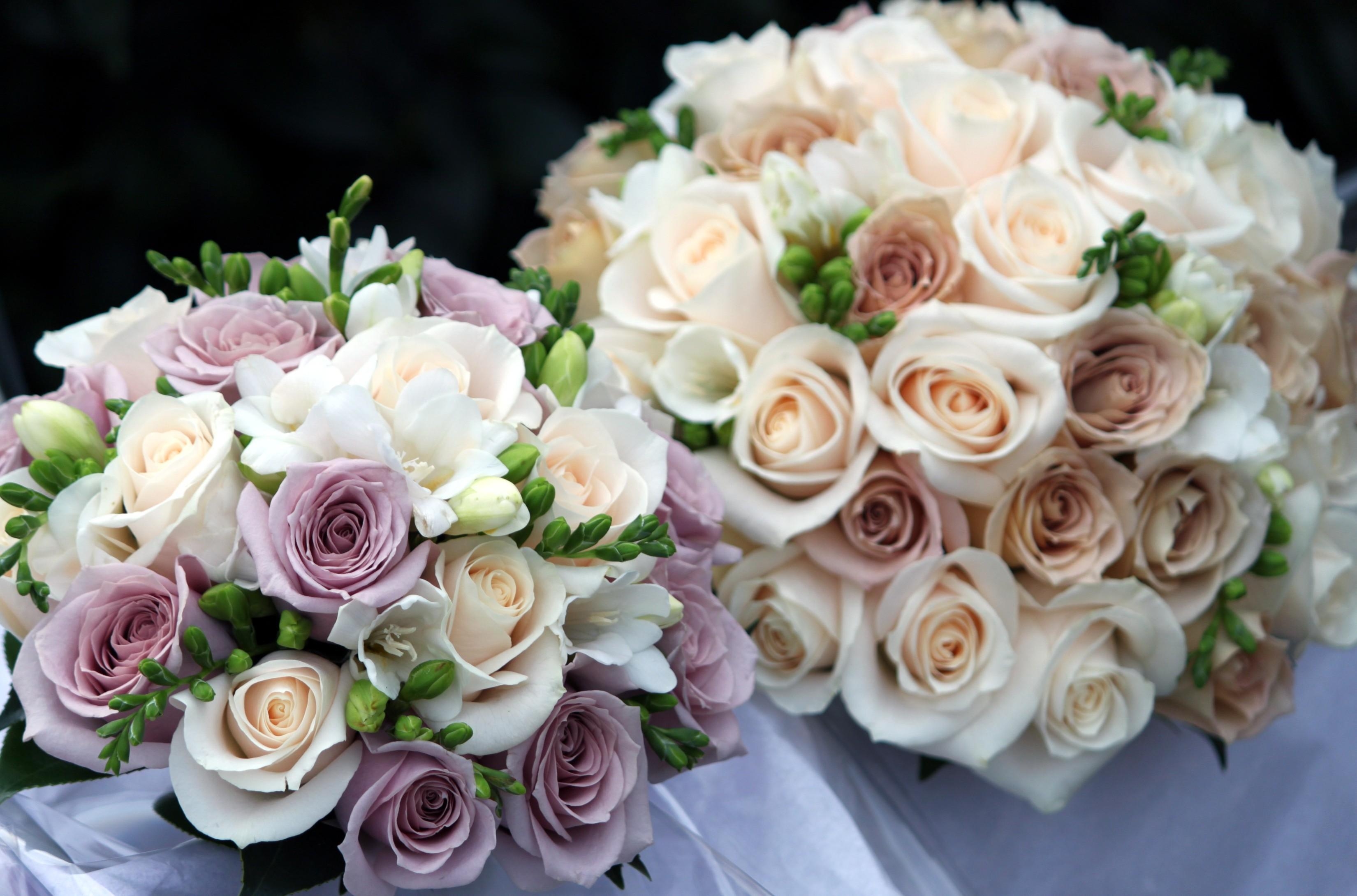 Handy-Wallpaper Brautsträuße, Hochzeitssträuße, Blumen, Schönheit, Roses kostenlos herunterladen.