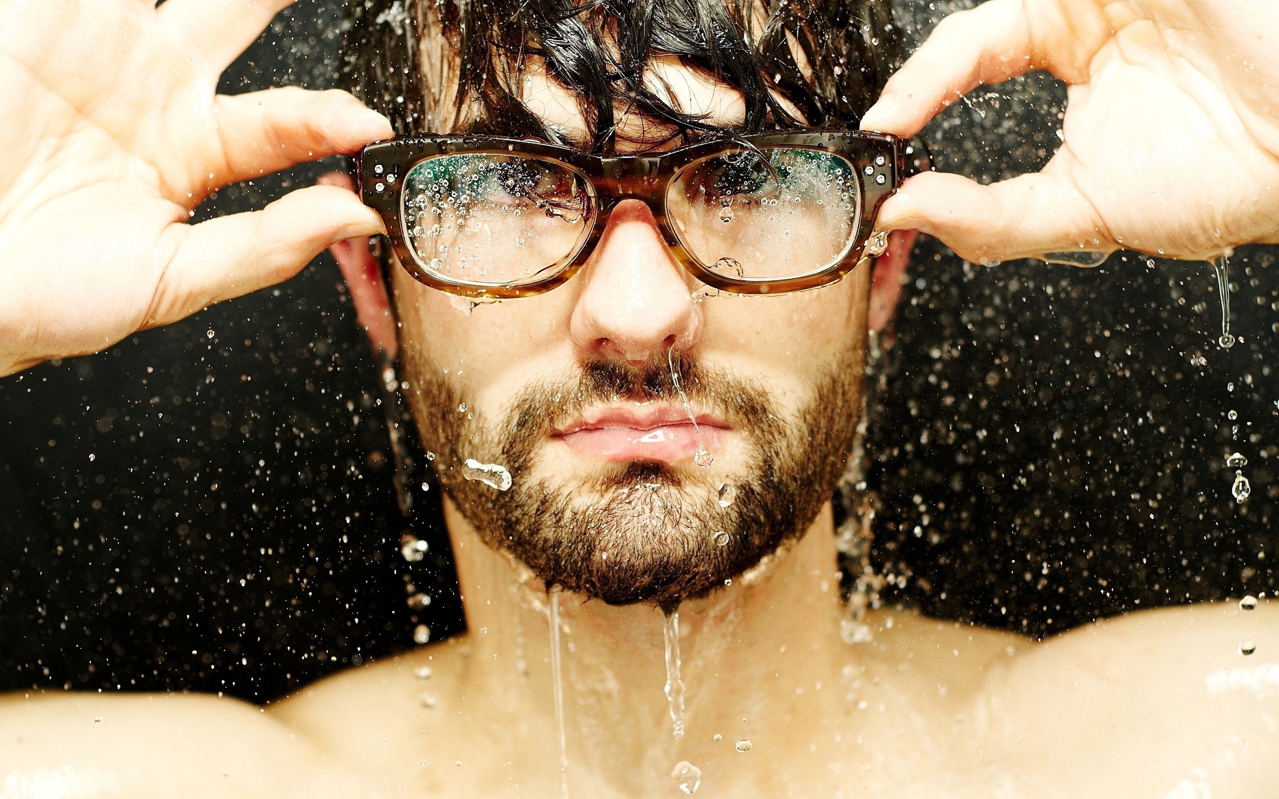 model, men, handsome, beard, glasses Aesthetic wallpaper