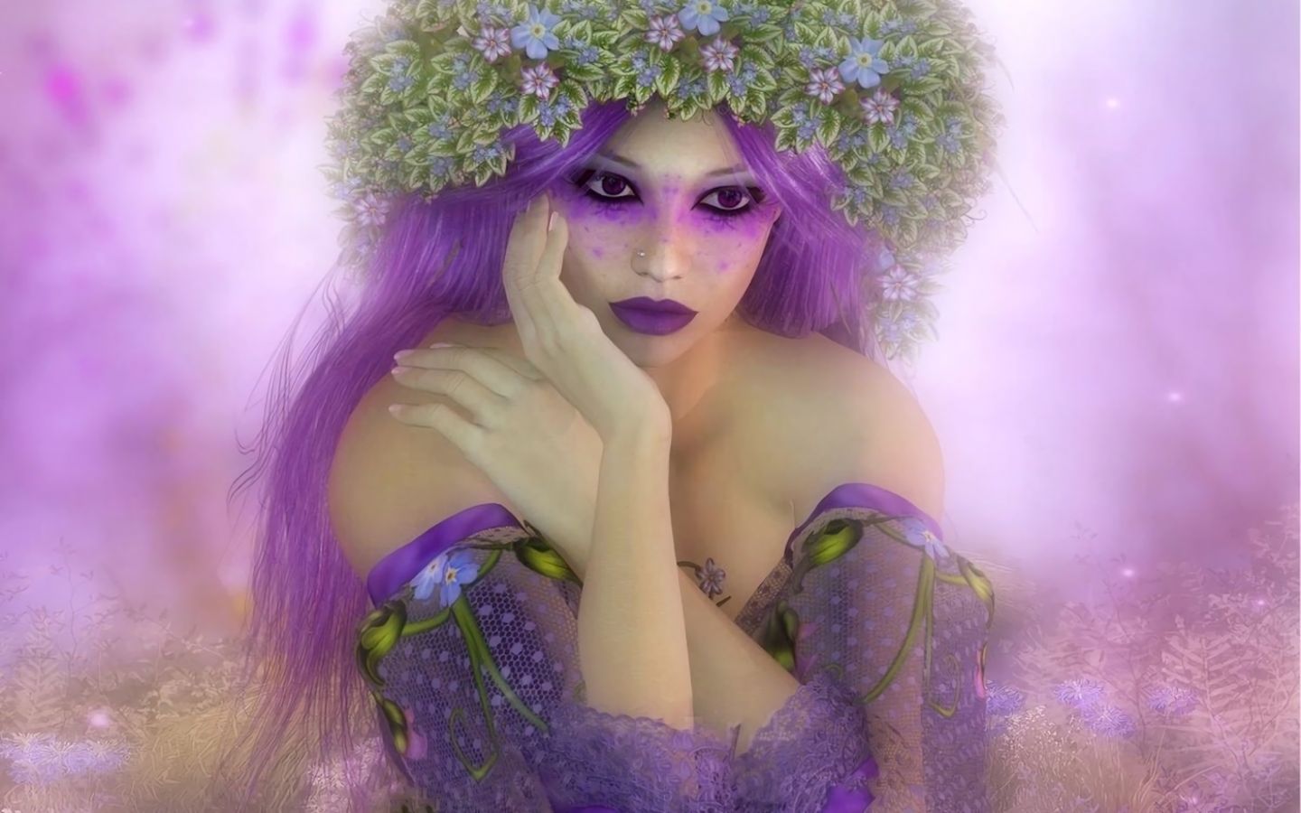 Purple woman