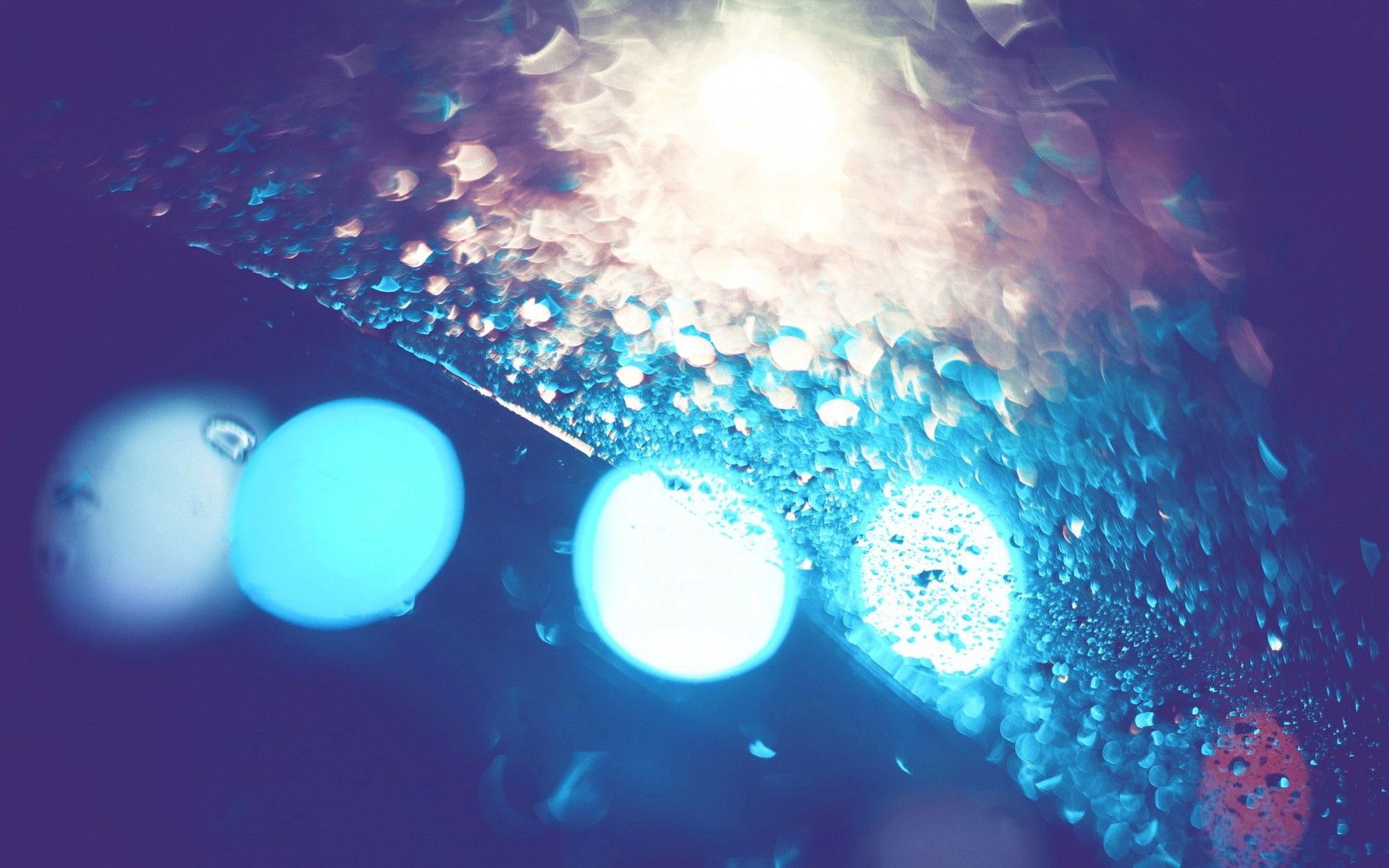 pattern, abstract, drops, lights, macro, blur, smooth Image for desktop