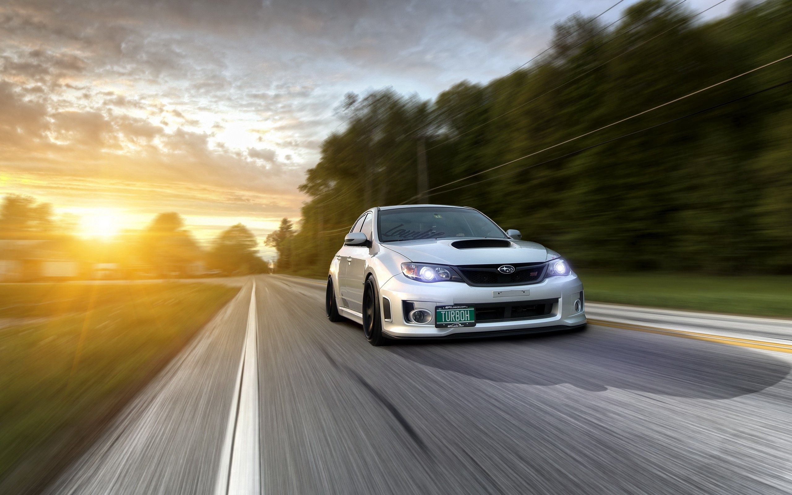Free download wallpaper Subaru Impreza Wrx, Traffic, Movement, Auto, Cars, Road on your PC desktop