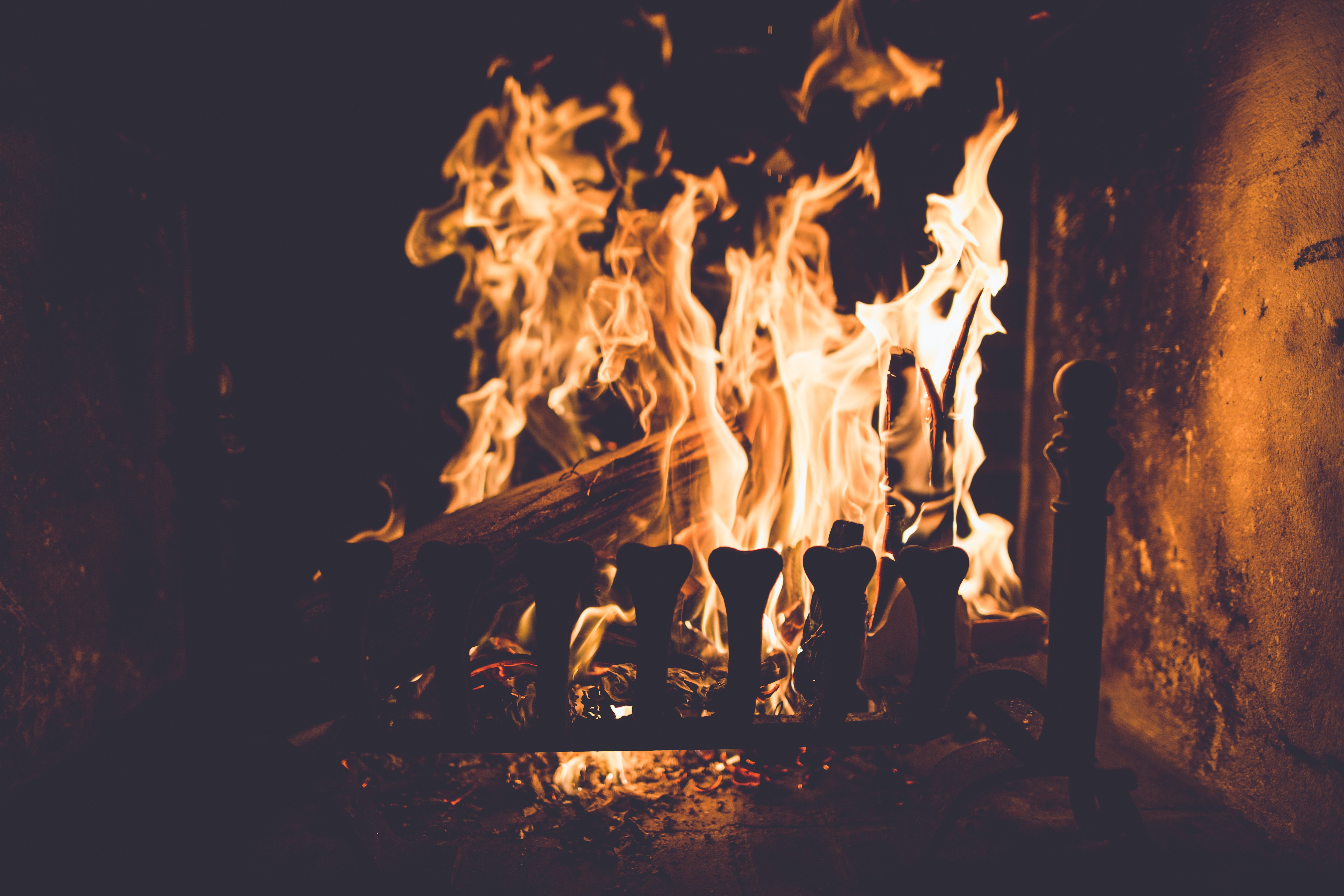 bonfire, fire, miscellanea, miscellaneous, firewood, fireplace Free Stock Photo