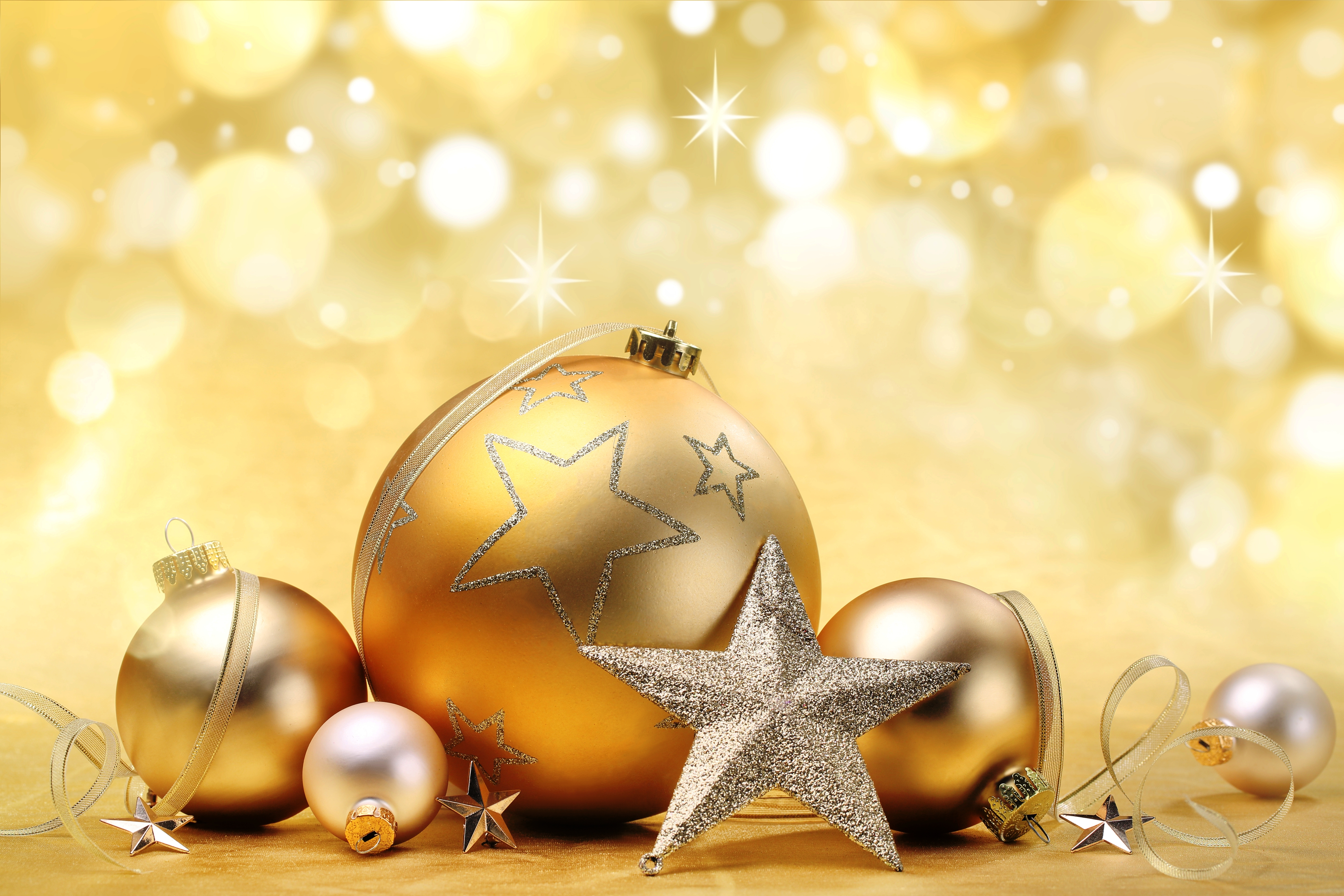 holiday, christmas, christmas ornaments, golden Free Background