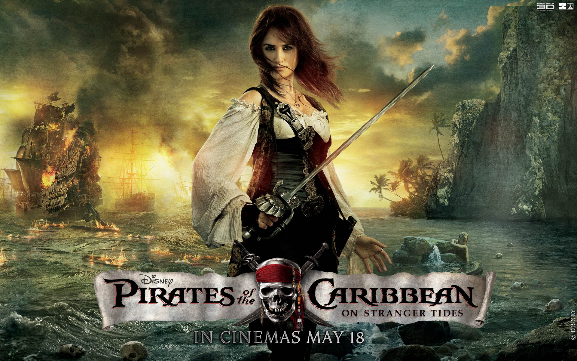 pirates of the caribbean, movie, pirates of the caribbean: on stranger tides, angelica teach, penelope cruz