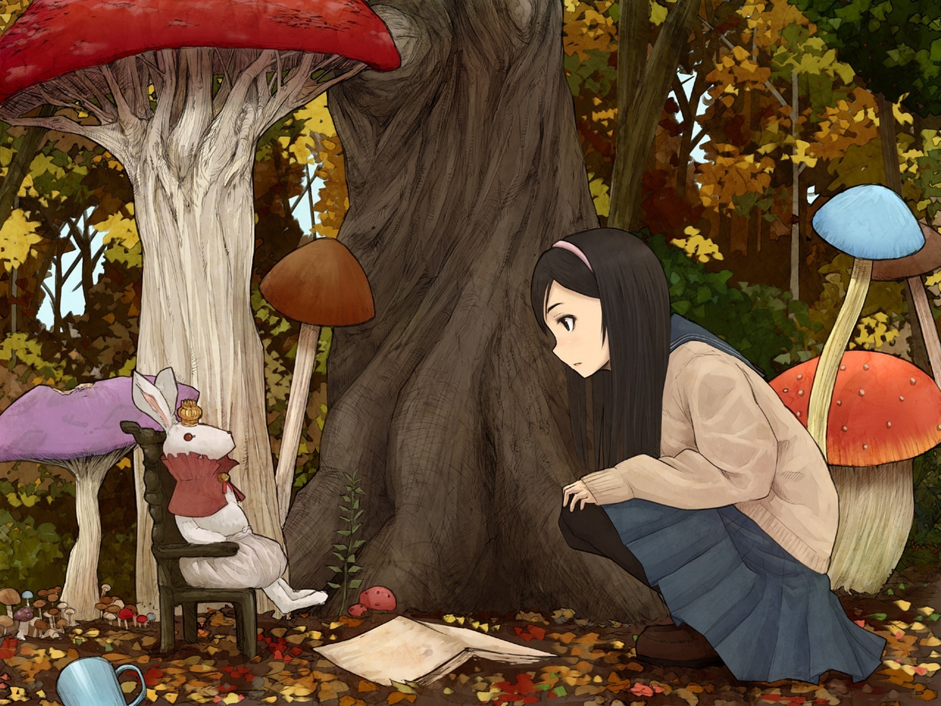 anime, alice in wonderland HD wallpaper