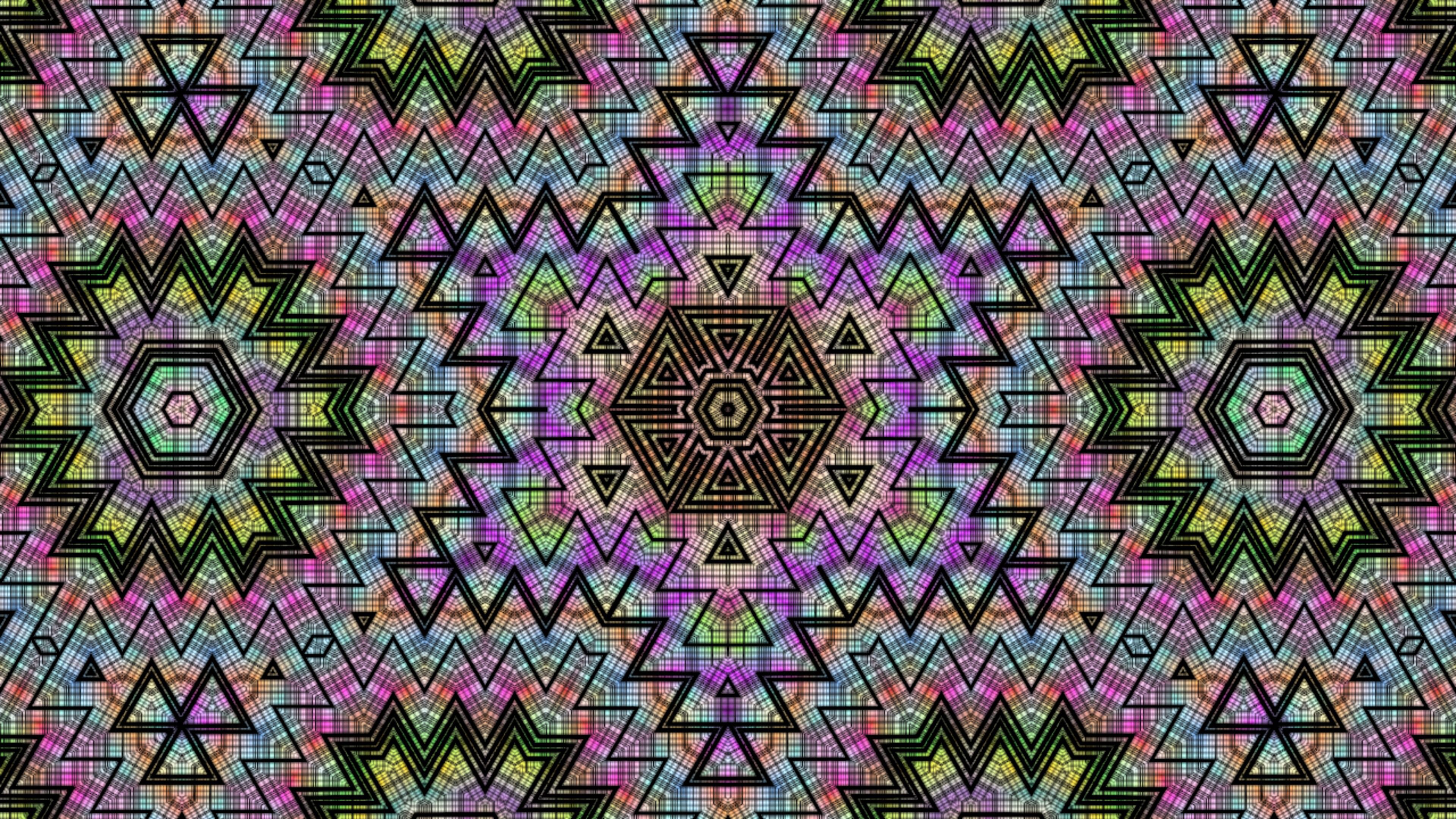 abstract, patterns, kaleidoscope, zigzags
