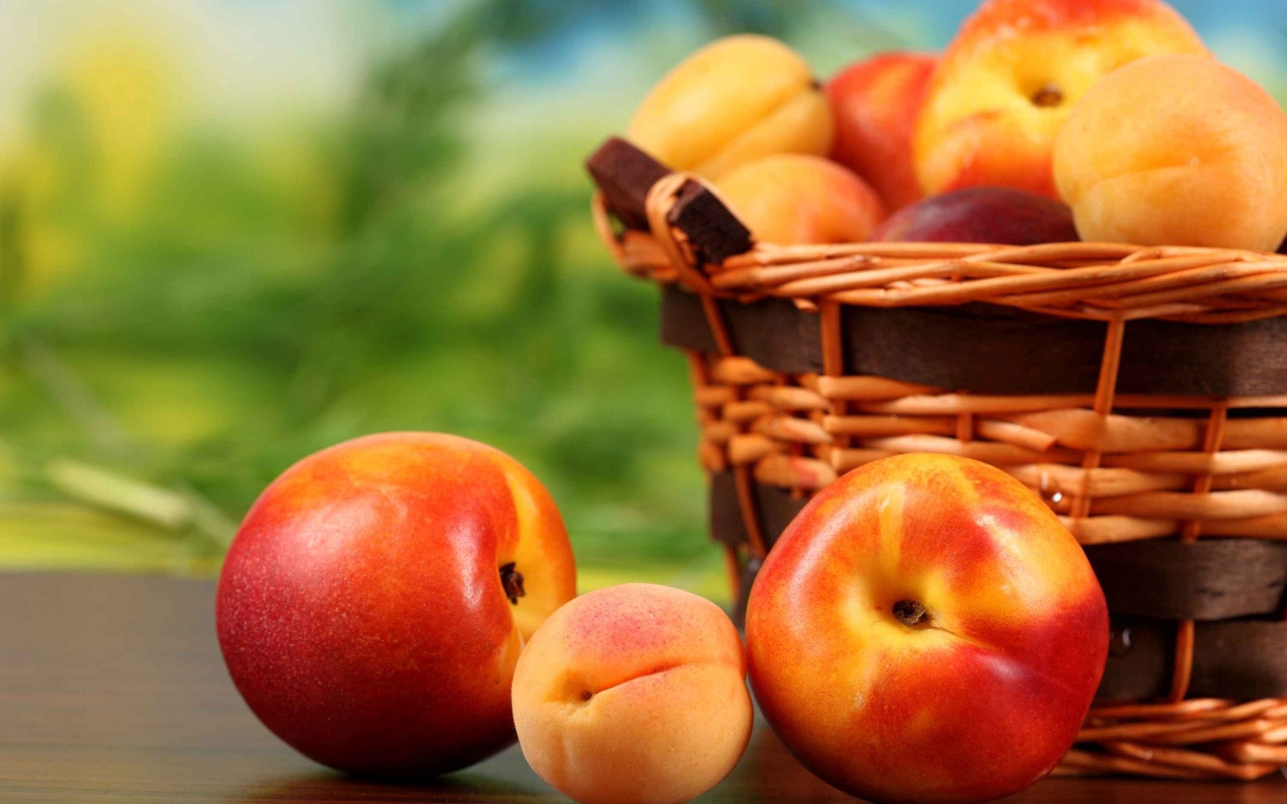 peaches, fruits, food, fruit, apricots, nectarine