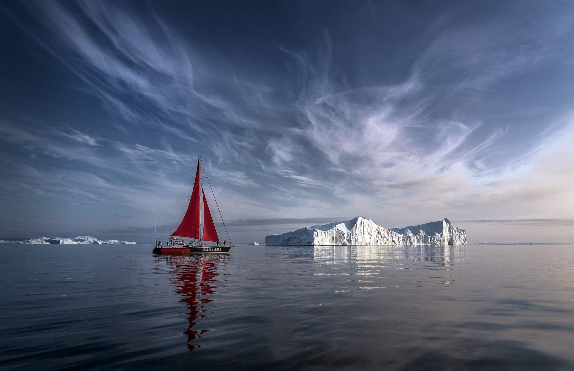 greenland, vehicles, sailboat, arctic, ice, iceberg