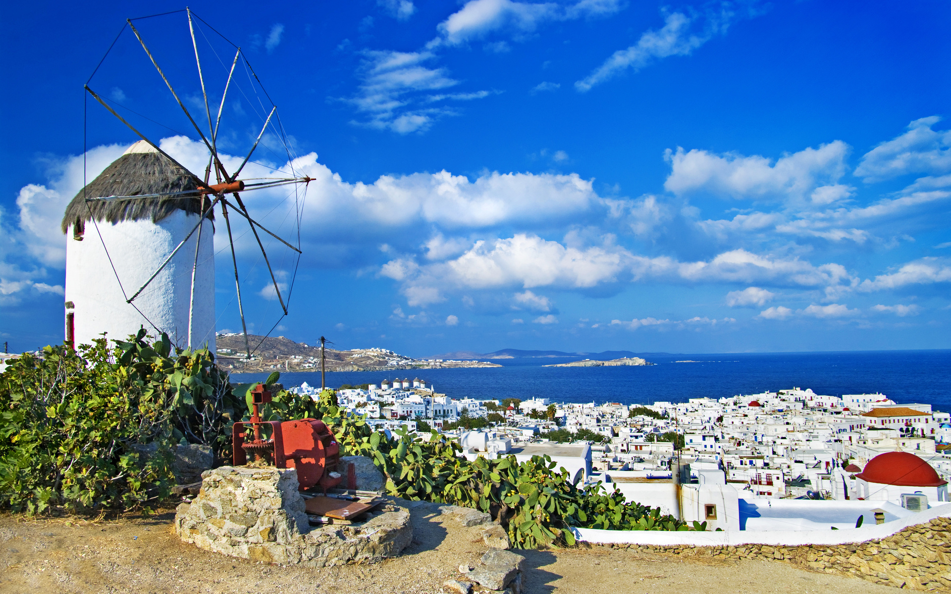 europe, nature, summer, architecture, hill, greece, sea, style, mykonos, sunny, romantic, hotel, man made, city, aegean, blue, building, church, culture, cute, cyclades, cycladic, greek, holiday, house, island, landscape, mountain, resort, restaurant, roof, santorini, sky, touristic, town, tropical, white, windmill, cities HD wallpaper