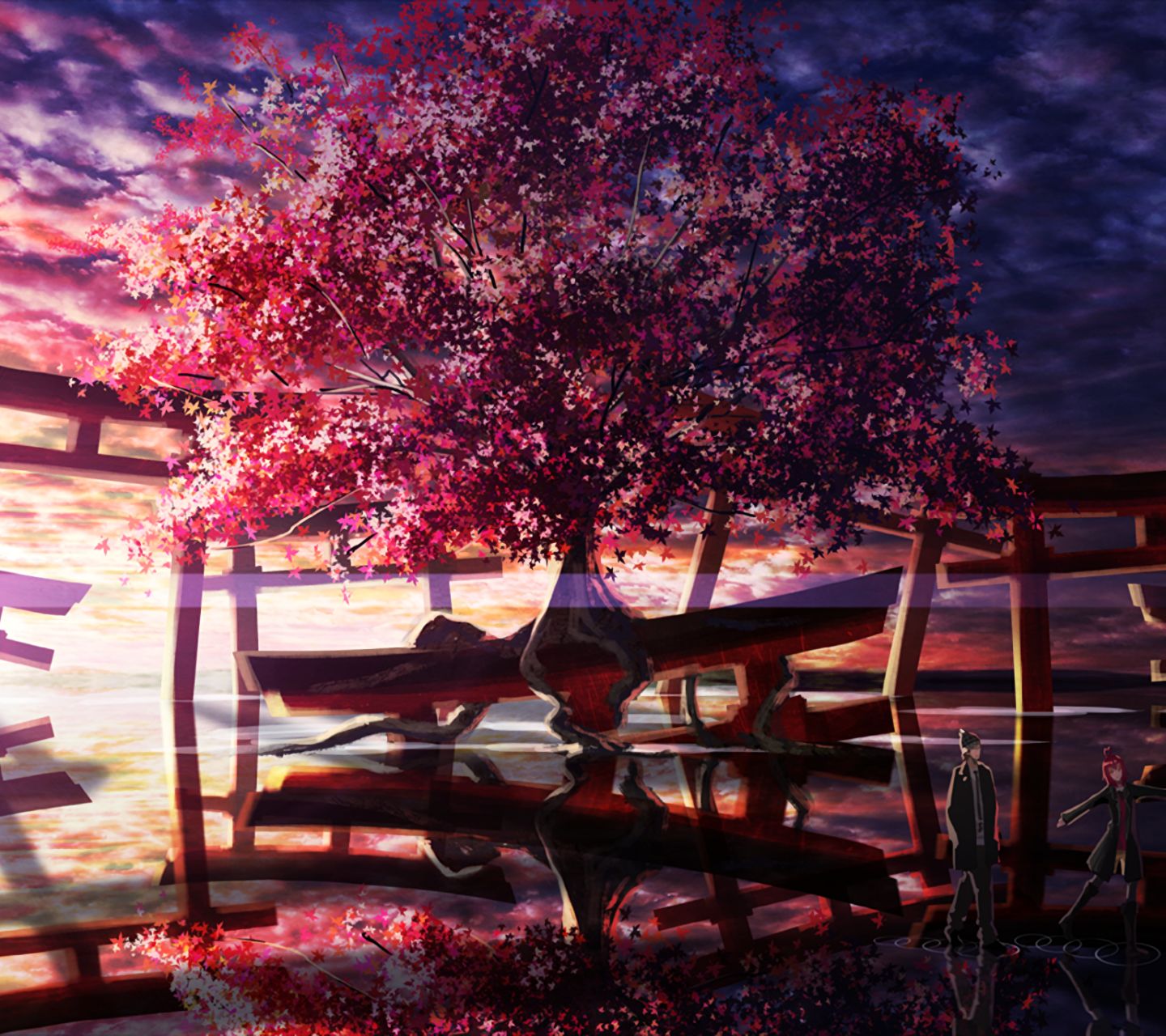 Download Free Anime Cherry Blossom Background  PixelsTalkNet
