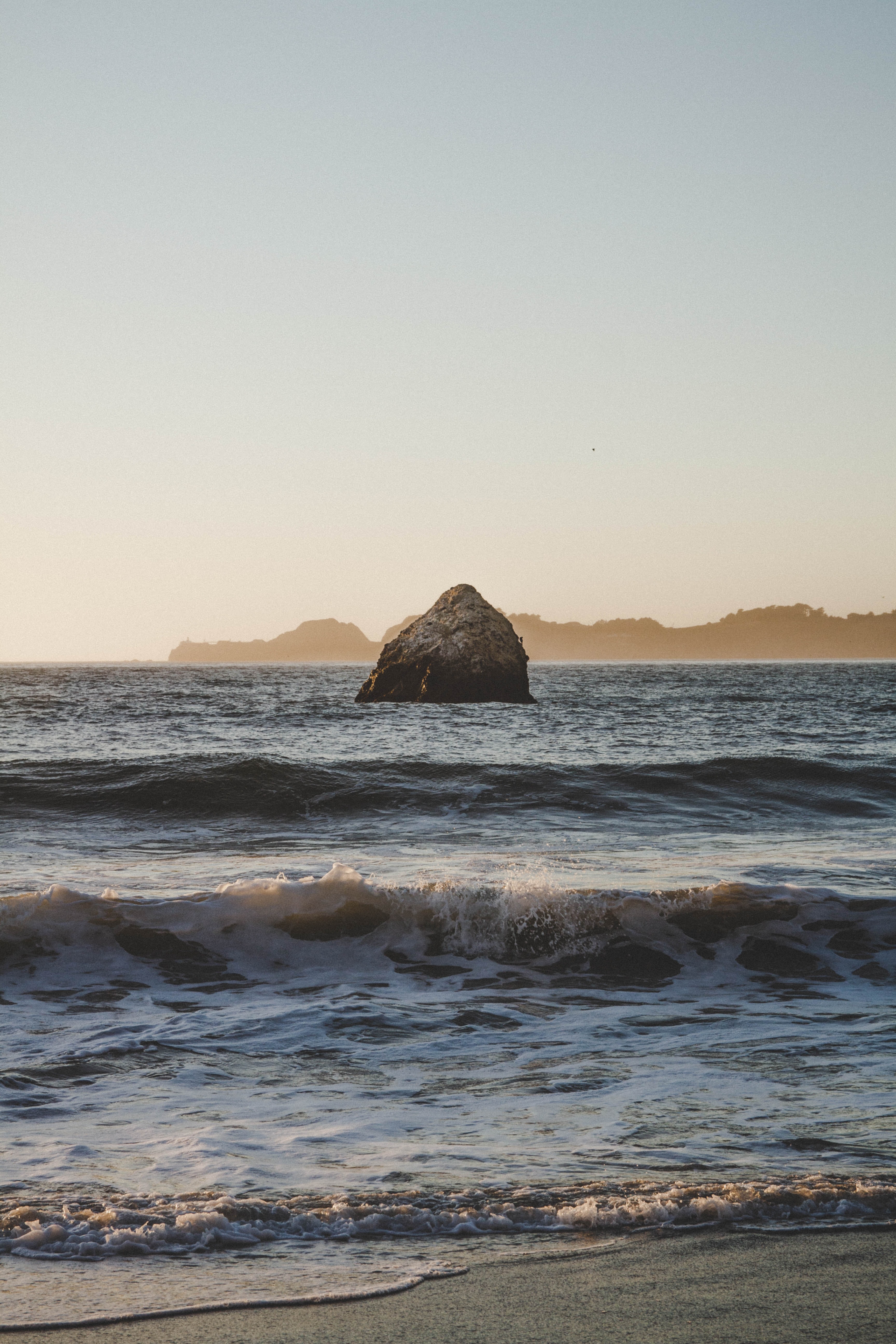 nature, sea, waves, rock, coast, stone