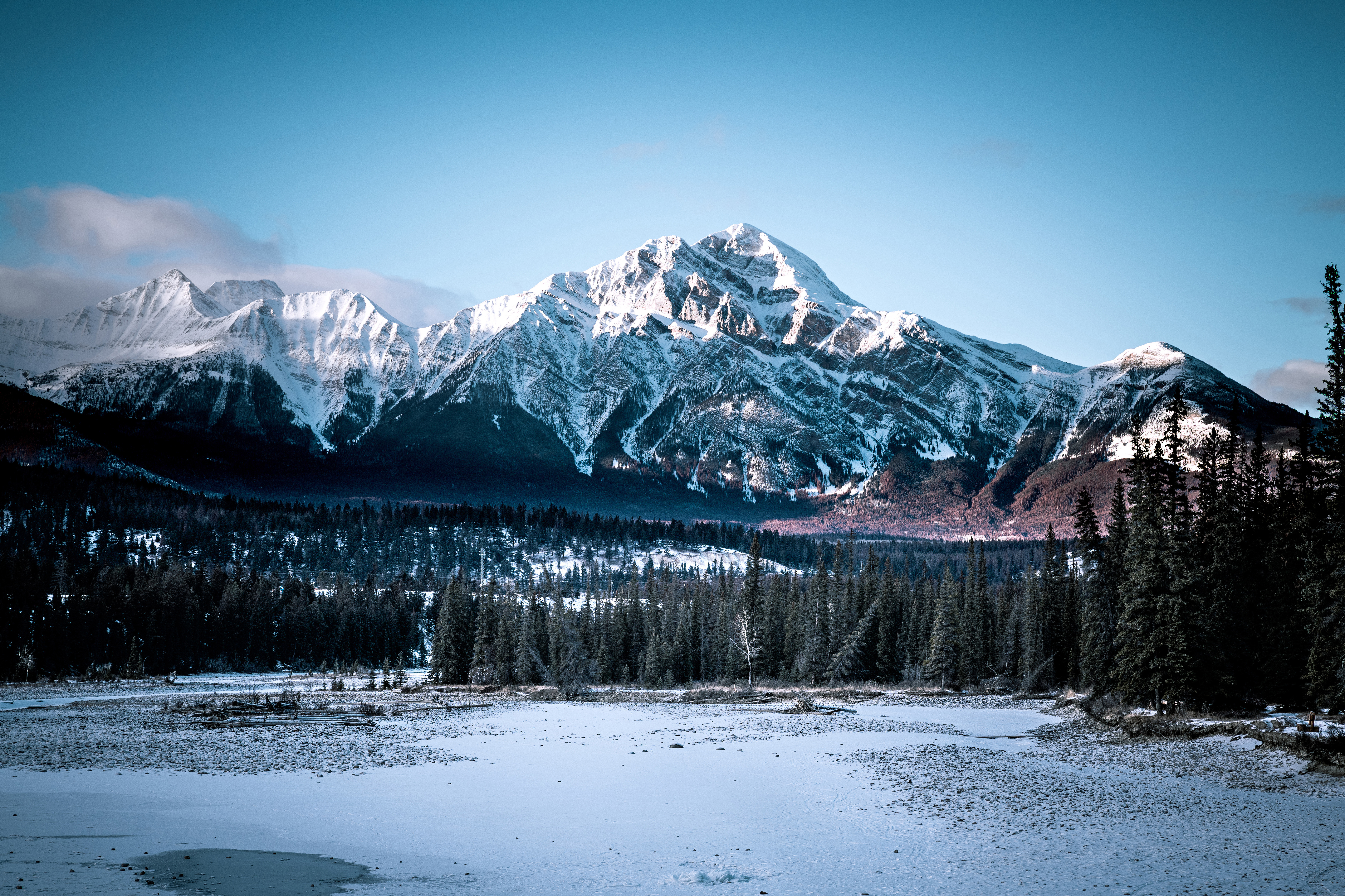 Laden Sie das Natur, Mountains, Schnee, Winter, Landschaft-Bild kostenlos auf Ihren PC-Desktop herunter