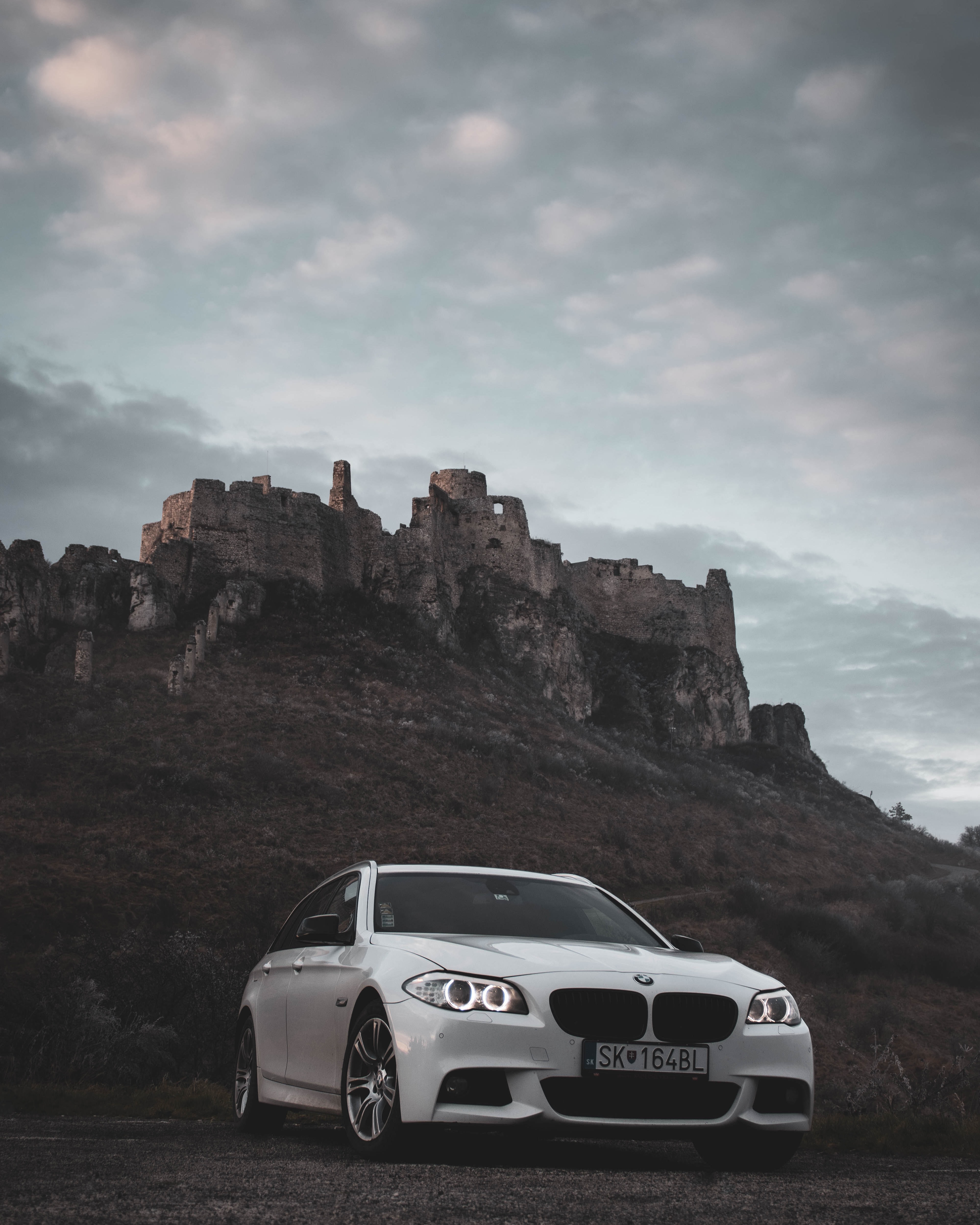 Download mobile wallpaper Car, Rock, Nature, Cars, Front View, Bmw for free.