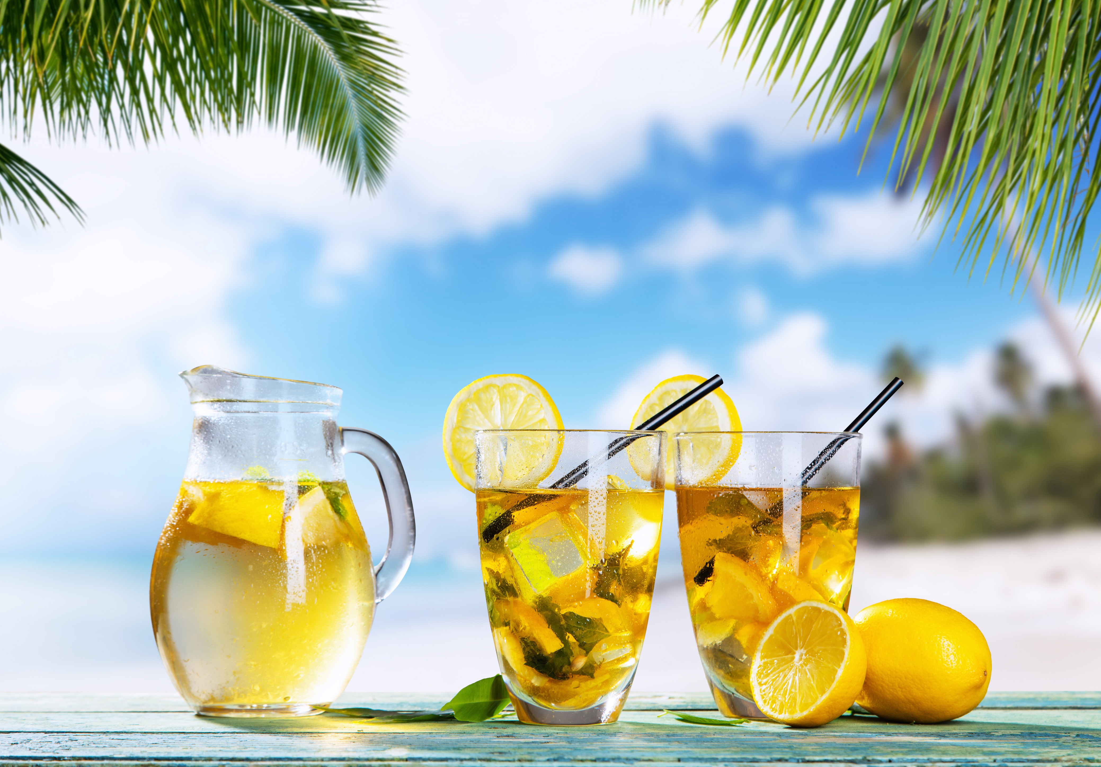 food, drink, glass, lemon, lemonade, summer 4K Ultra