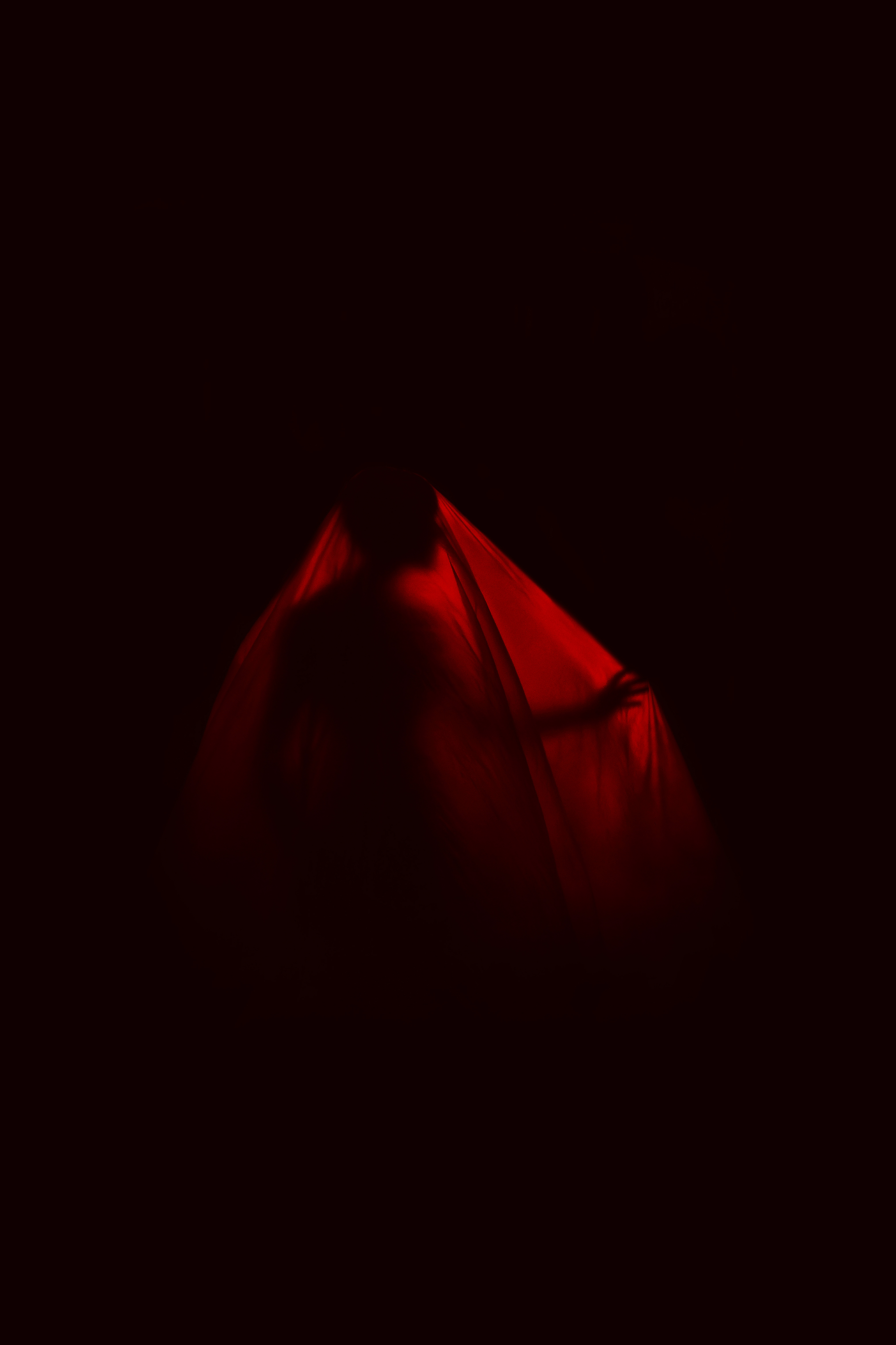 Download mobile wallpaper Cloth, Person, Human, Silhouette, Dark for free.