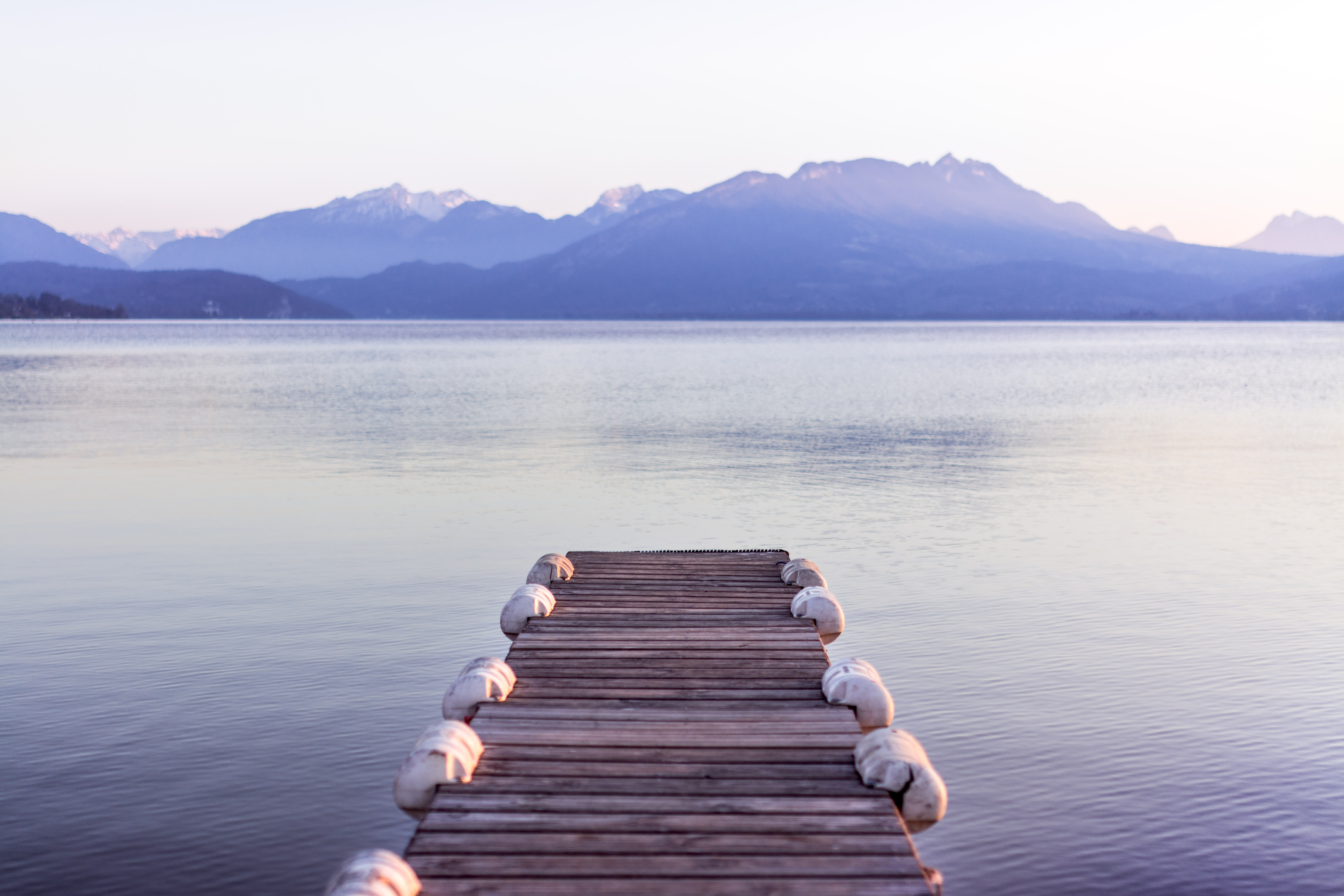 Download mobile wallpaper Shore, Bank, Nature, Mountains, Sea, Pier for free.
