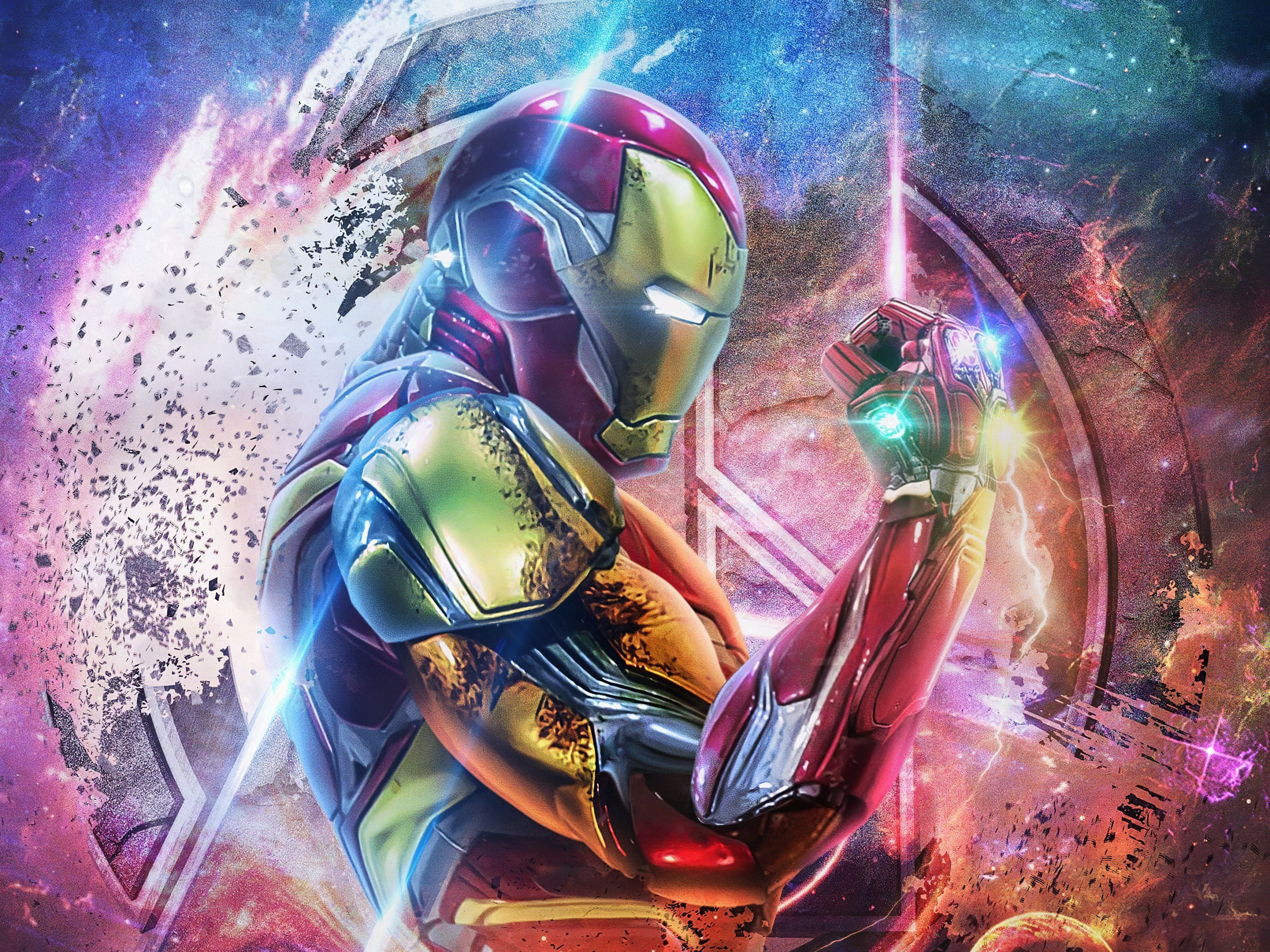 Thanos Infinity Gauntlet Minimalist HD 4K Wallpaper #8.69