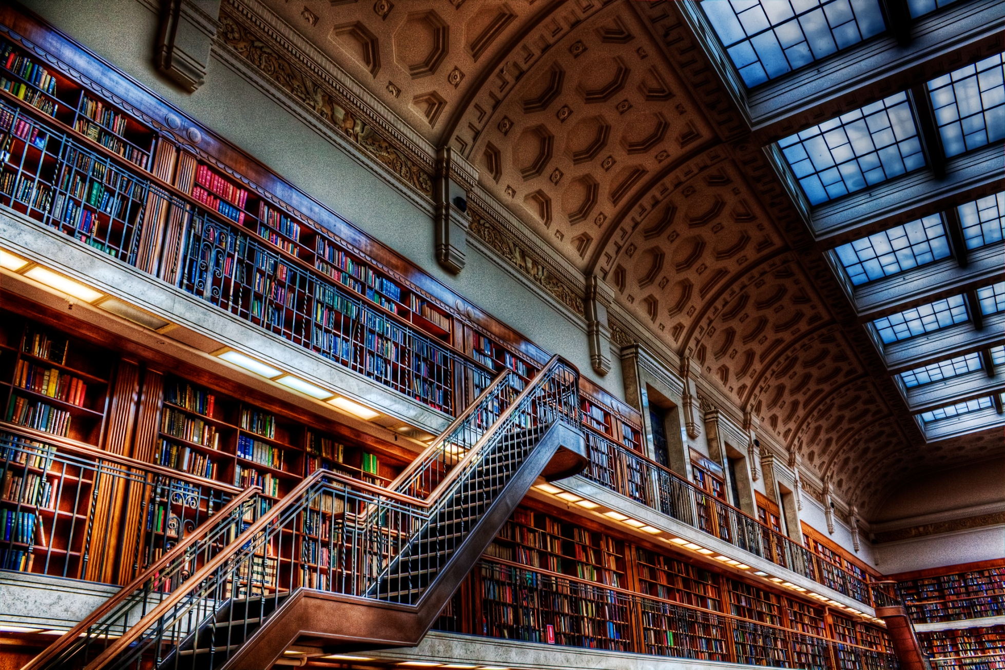 library, photography, hdr
