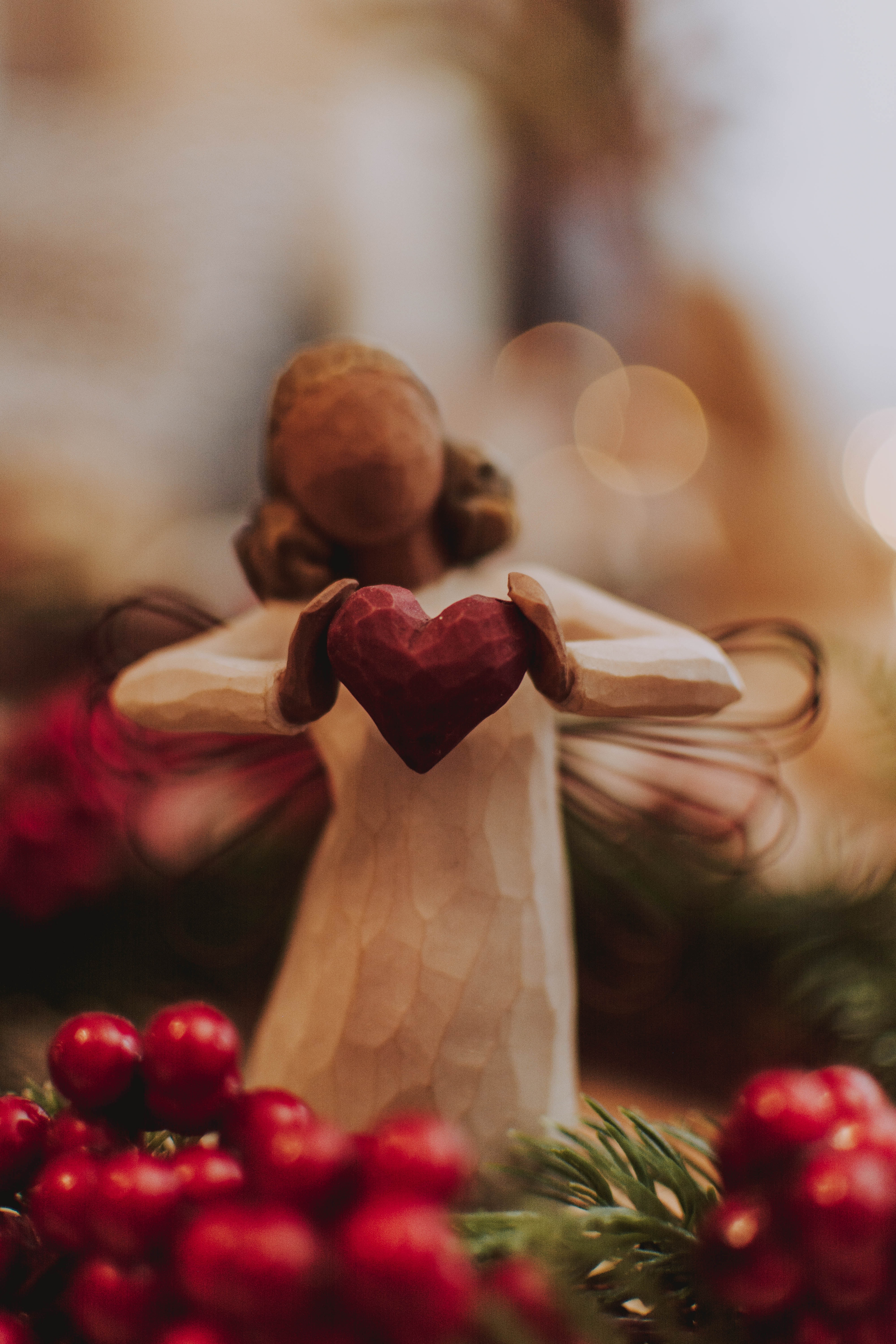 desktop Images angel, holidays, new year, christmas, heart, decoration, figurine