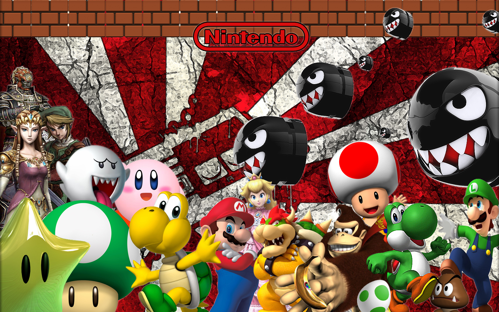 mario, nintendo, video game, crossover, collage for android