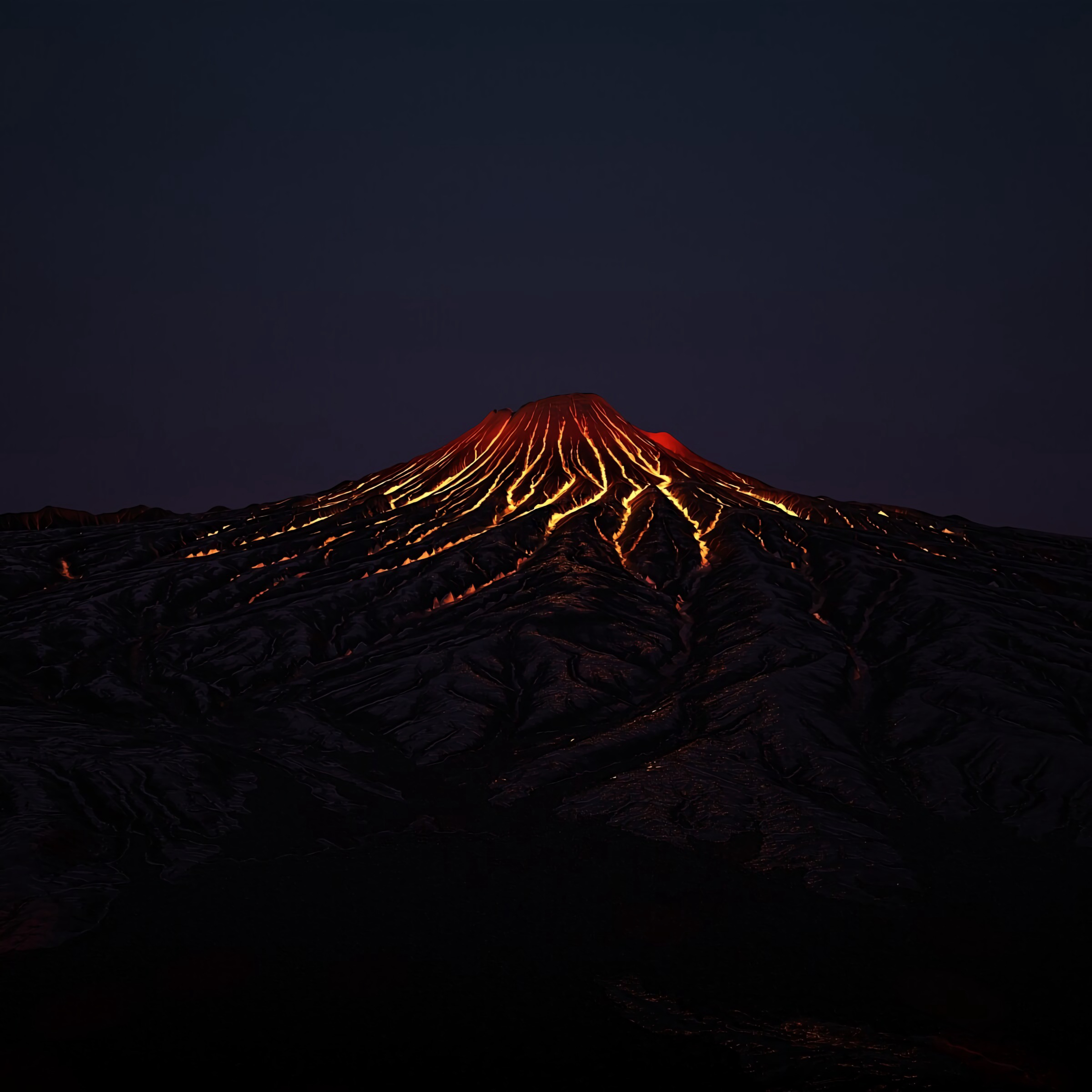lava, volcano, dark, hot, crater HD wallpaper