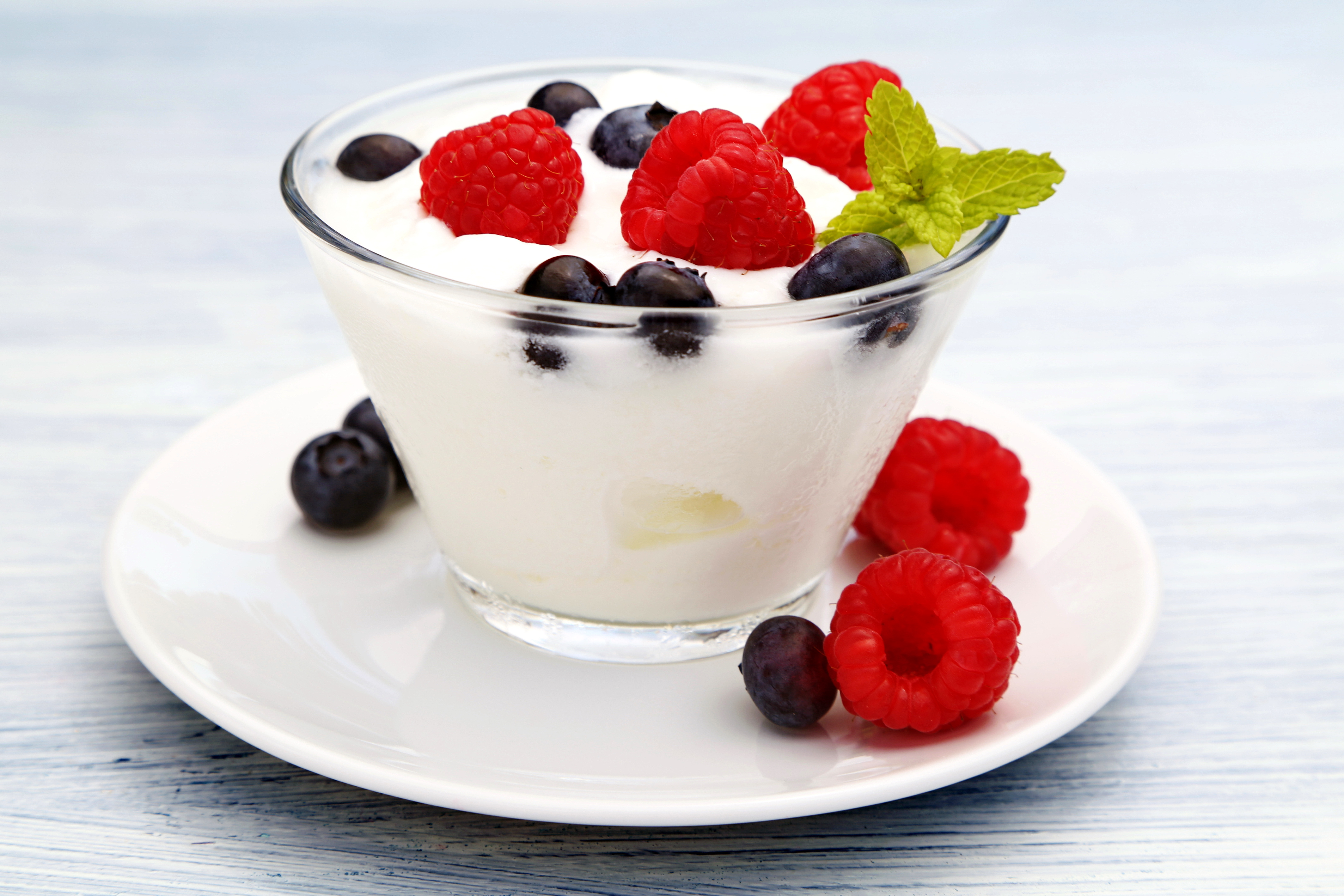food, yogurt, berry, blueberry, dessert, fruit, raspberry Phone Background