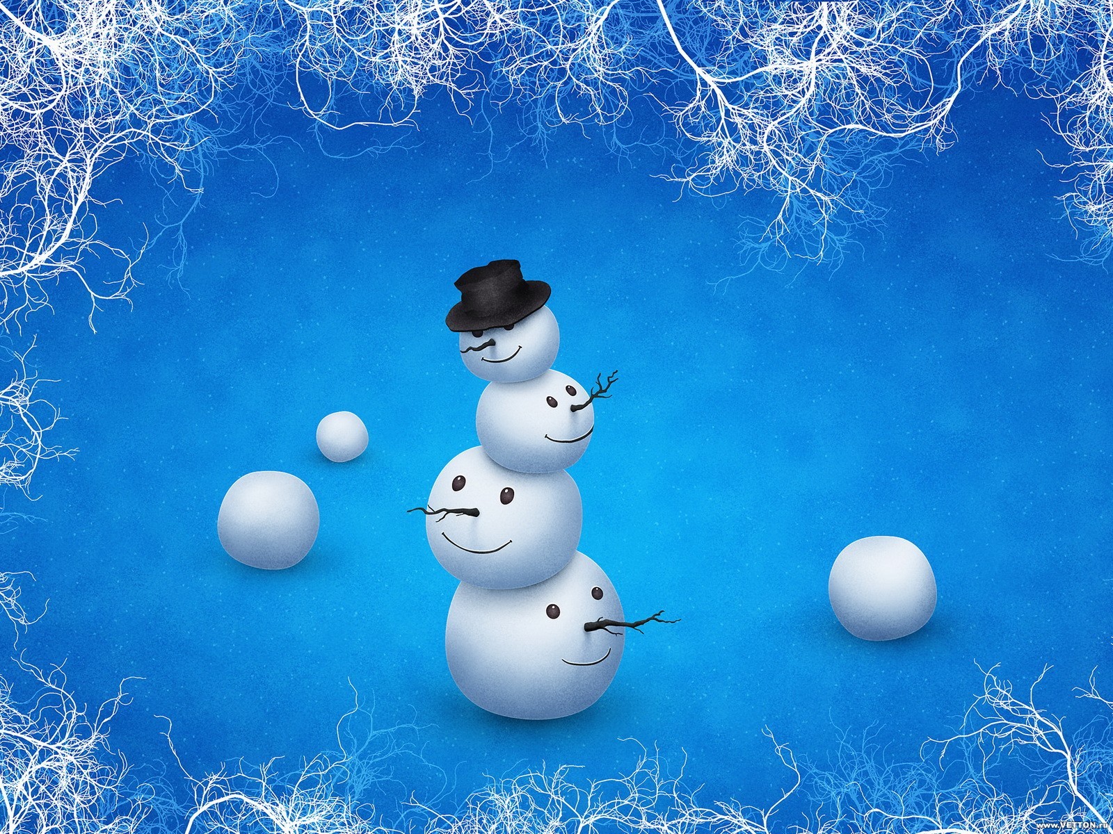 Download PC Wallpaper holidays, winter, new year, christmas xmas, pictures, snowman, blue