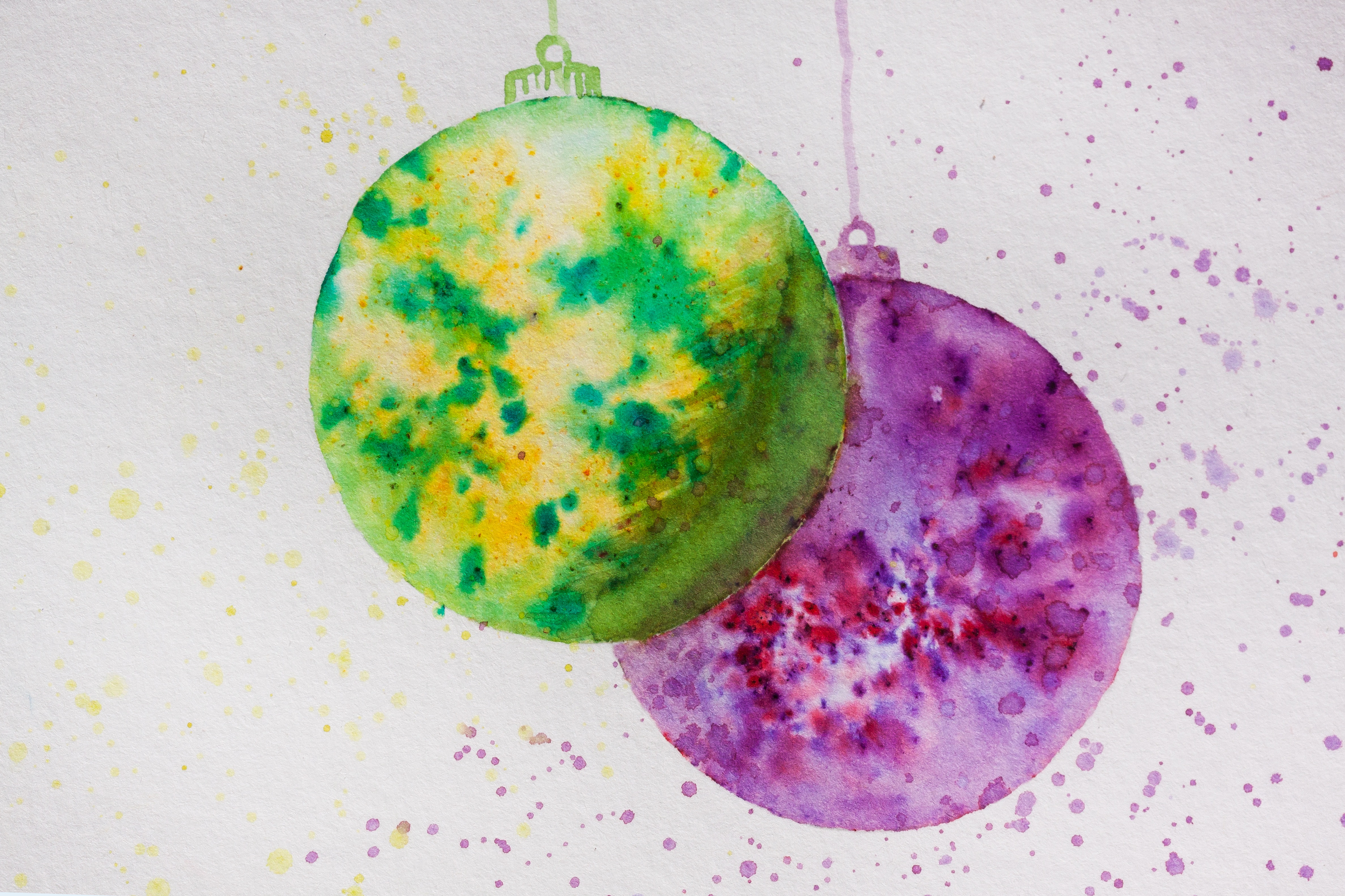 Free download wallpaper Christmas, Holiday, Watercolor on your PC desktop