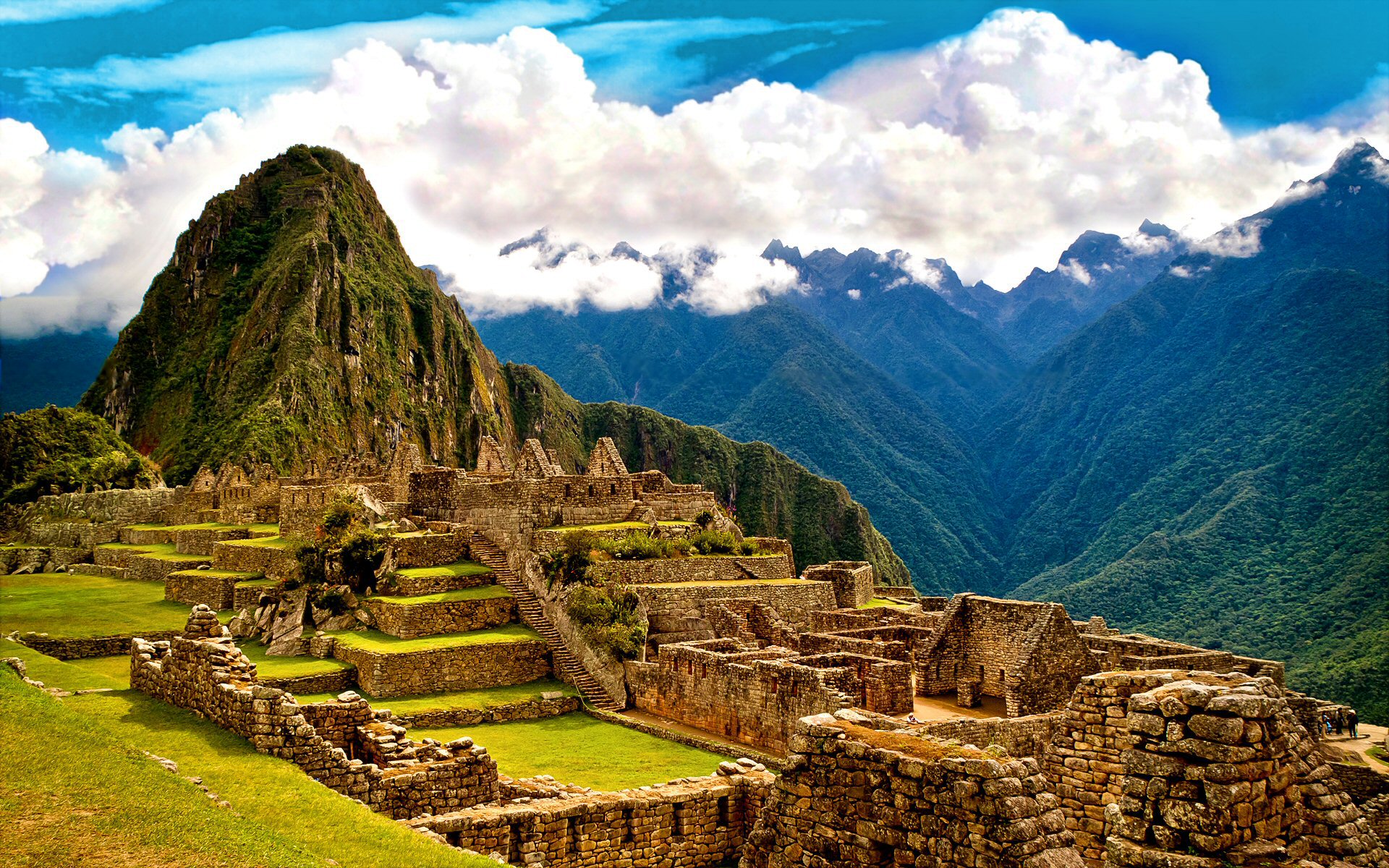 269863 télécharger le fond d'écran machu picchu, les monuments, construction humaine, nuage, inca, montagne, ruine, ensoleillé - économiseurs d'écran et images gratuitement