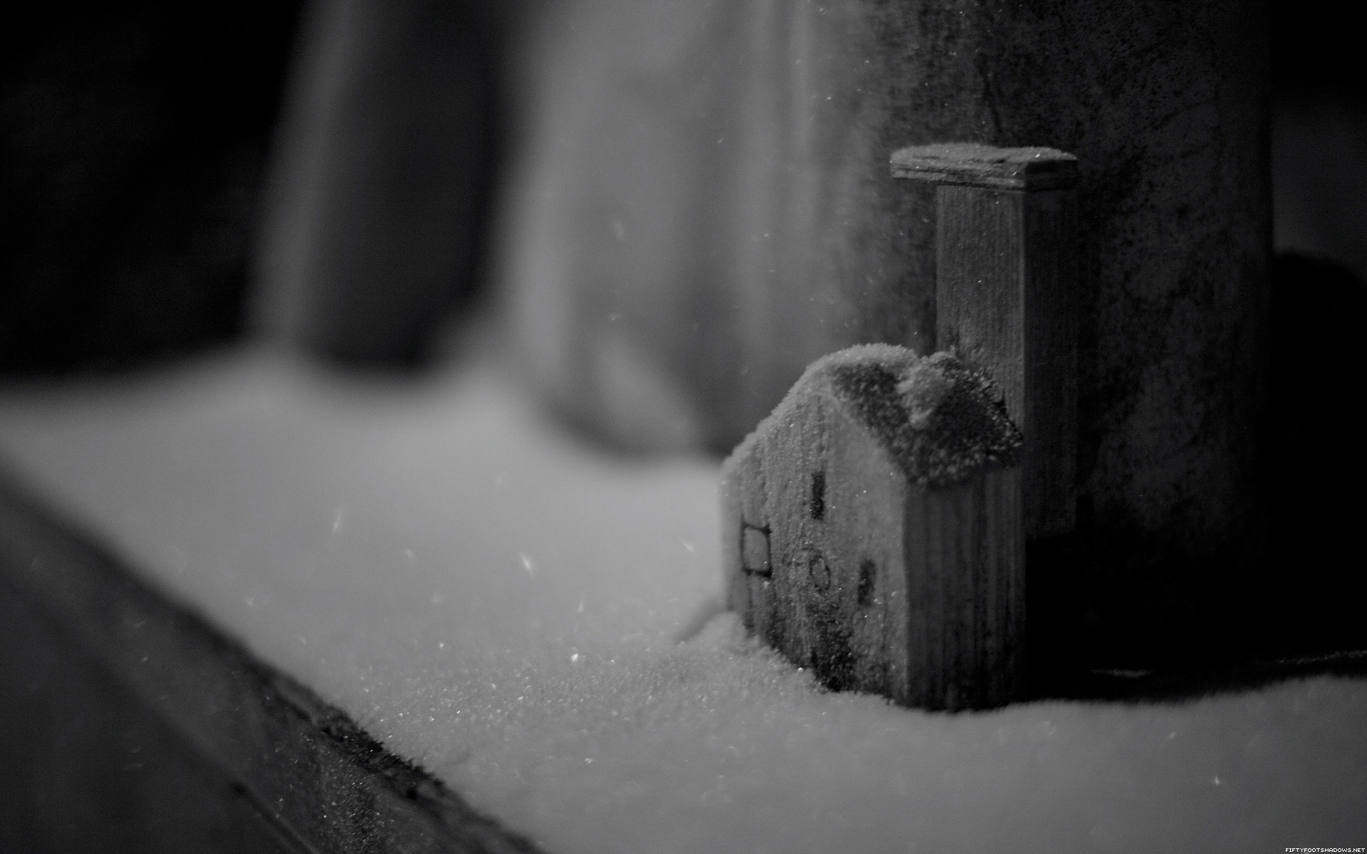 22103 Hintergrundbild herunterladen winter, häuser, hintergrund, schnee, grau - Bildschirmschoner und Bilder kostenlos