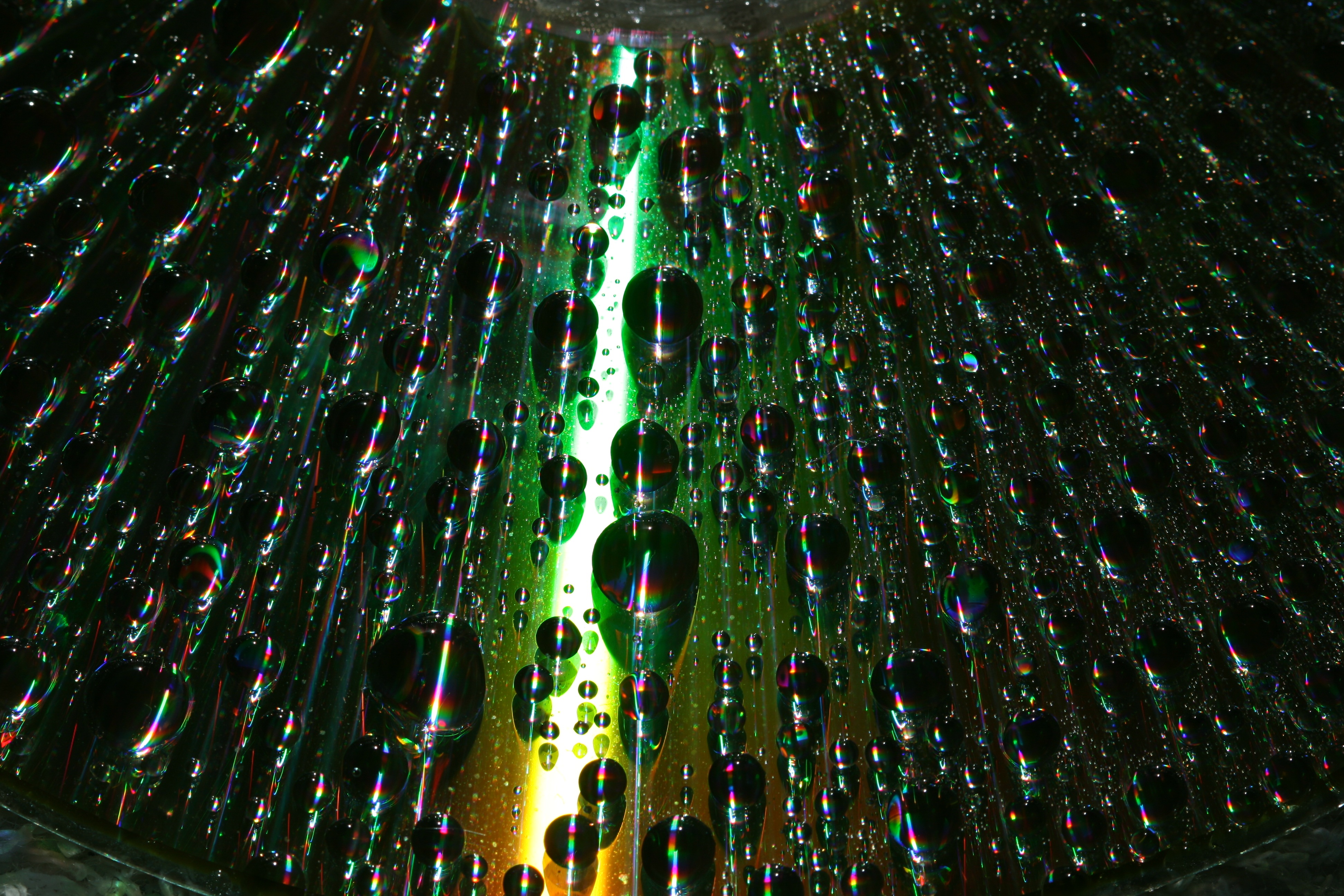 bubbles, drops, macro, moisture, gradient, iridescent, chatoyant HD wallpaper
