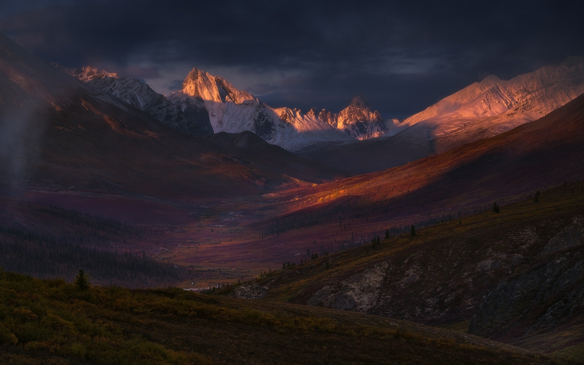 355984 descargar fondo de pantalla tierra/naturaleza, montaña, canadá, amanecer, tundra, yukón, montañas: protectores de pantalla e imágenes gratis