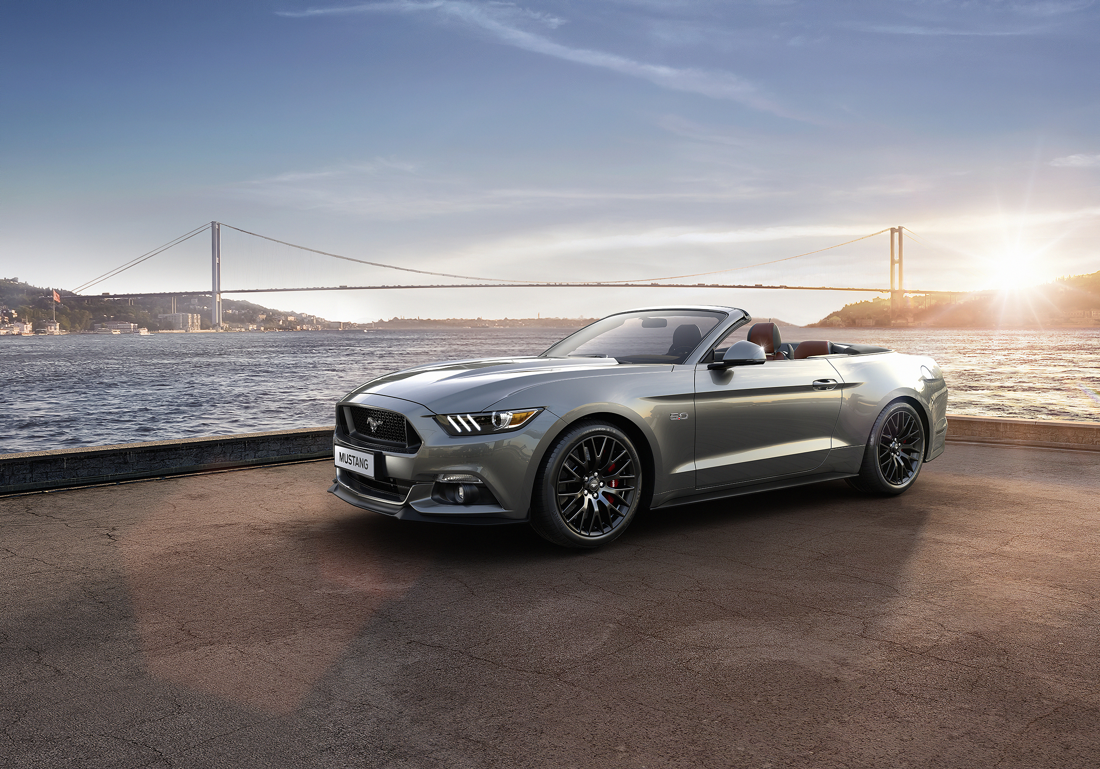 vehicles, ford mustang, cabriolet, car, ford, muscle car, silver car HD wallpaper