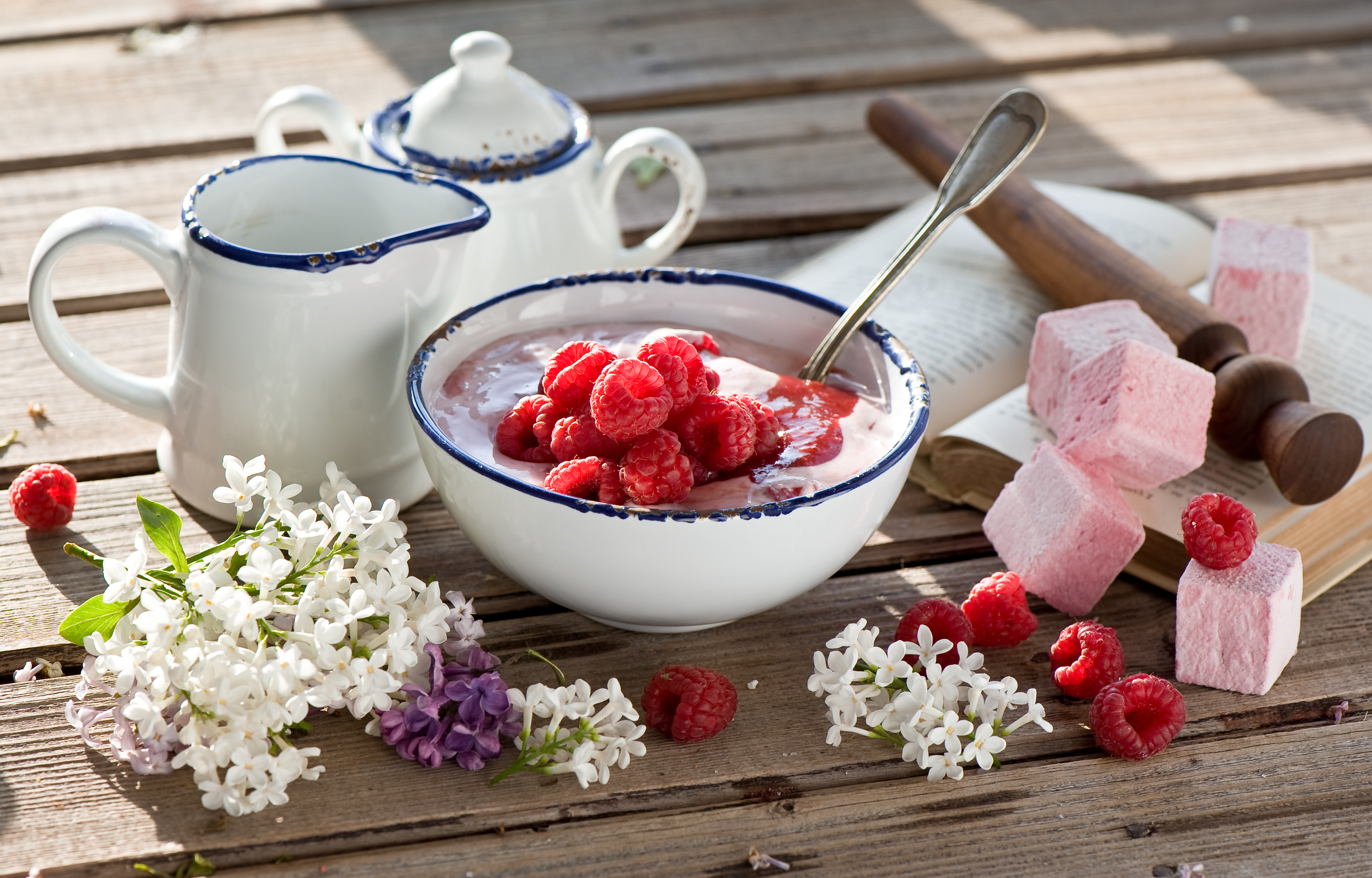 food, yogurt, berry, raspberry, still life wallpaper for mobile