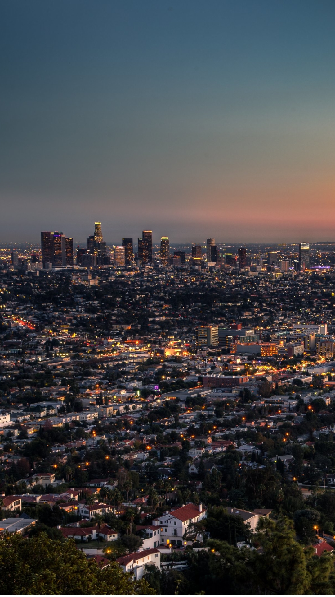 Download mobile wallpaper Cities, Night, Los Angeles, Man Made for free.