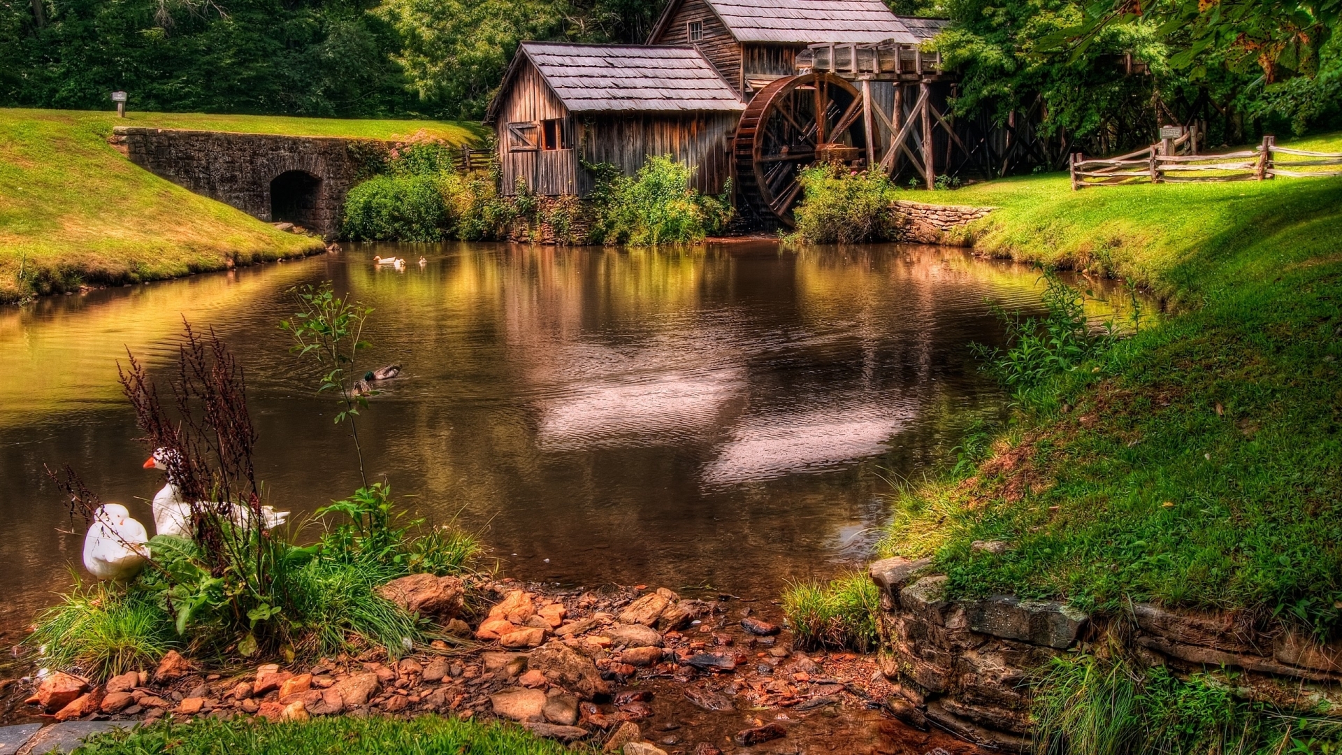 Download mobile wallpaper Landscape, Rivers, Houses for free.