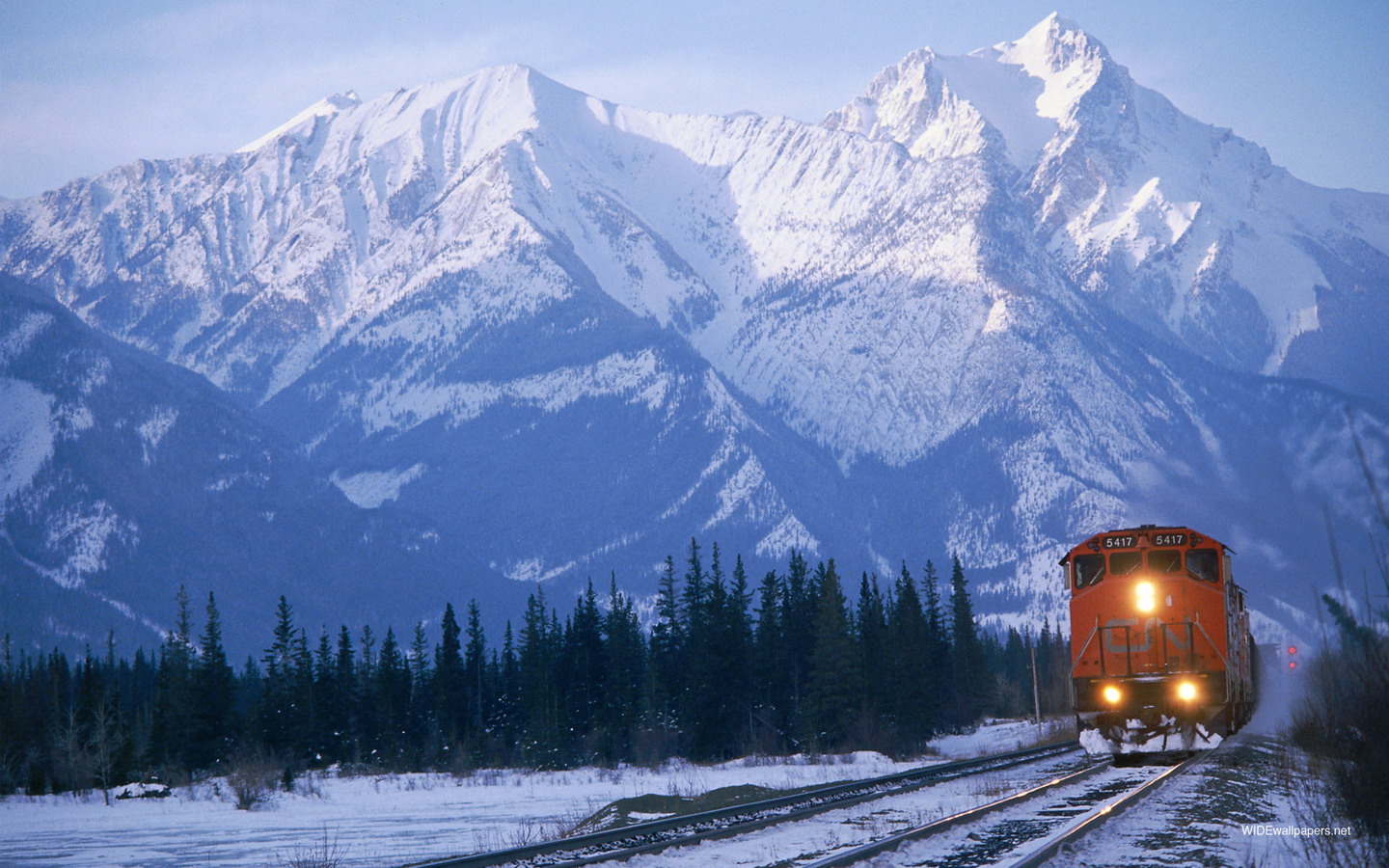 vehicles, mountain, snow, train images