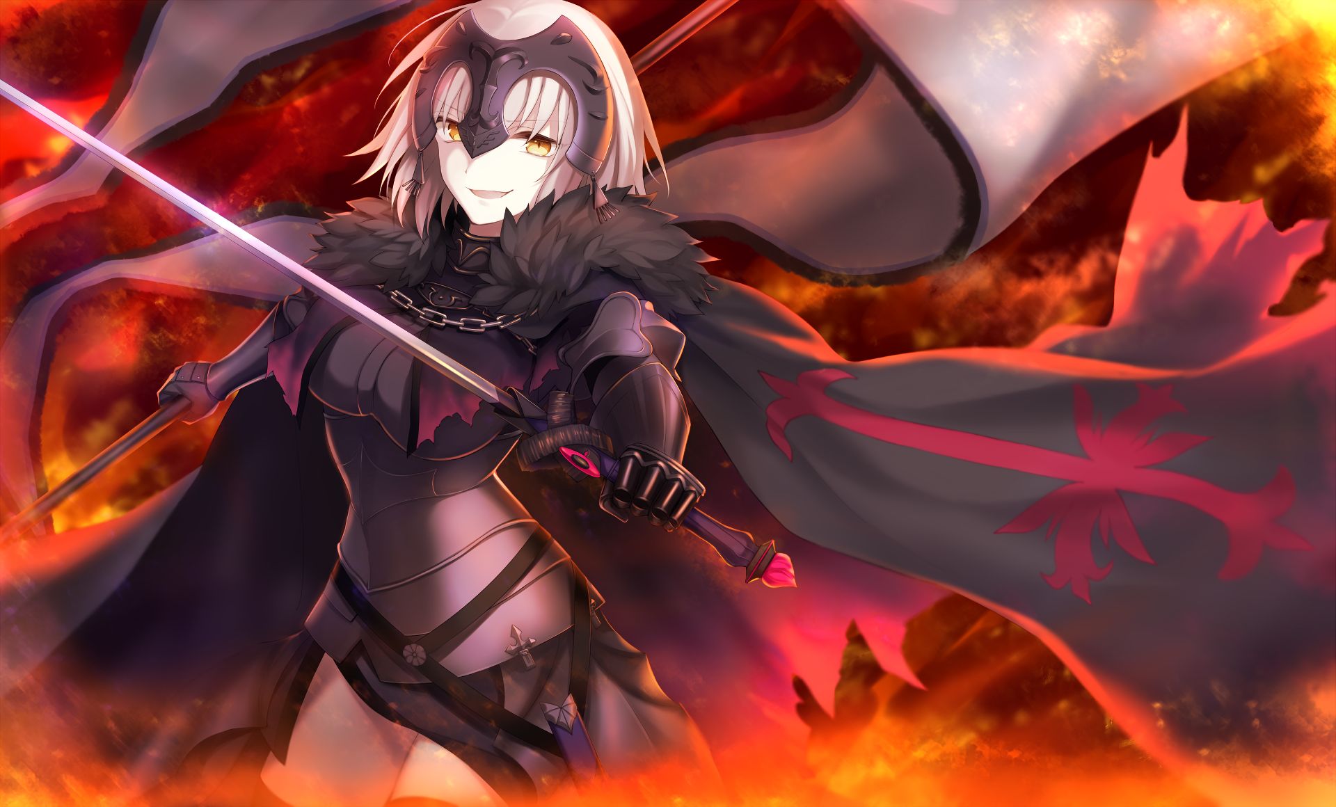 anime, fate/grand order, avenger (fate/grand order), jeanne d'arc (fate series), jeanne d'arc alter, ruler (fate/apocrypha), fate series cell phone wallpapers